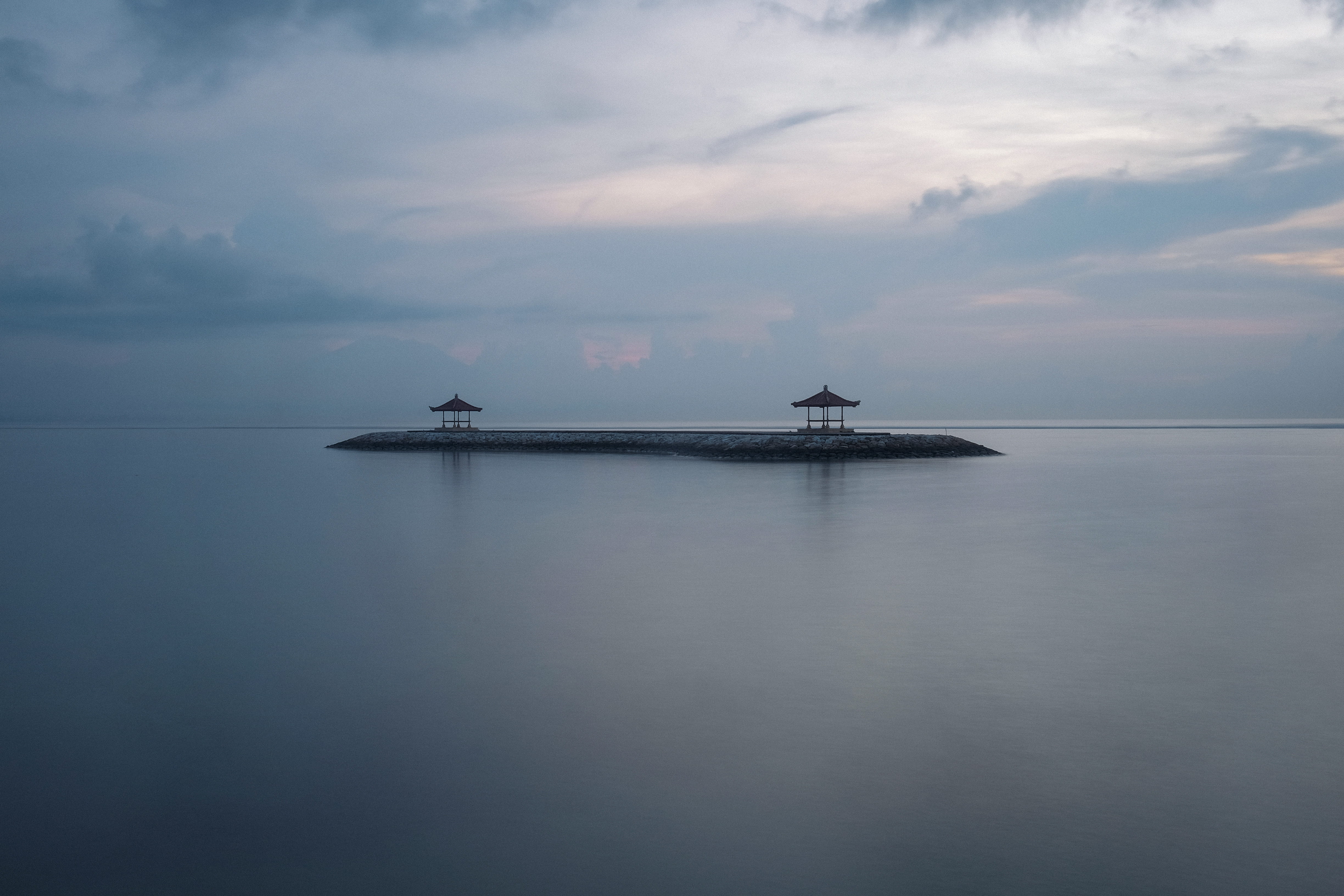 transportation, no people, indonesia, beauty in nature, long exposure, asia, scenics - nature, bali, nature, reflection, idyllic, horizon over water, sky, HD Wallpaper