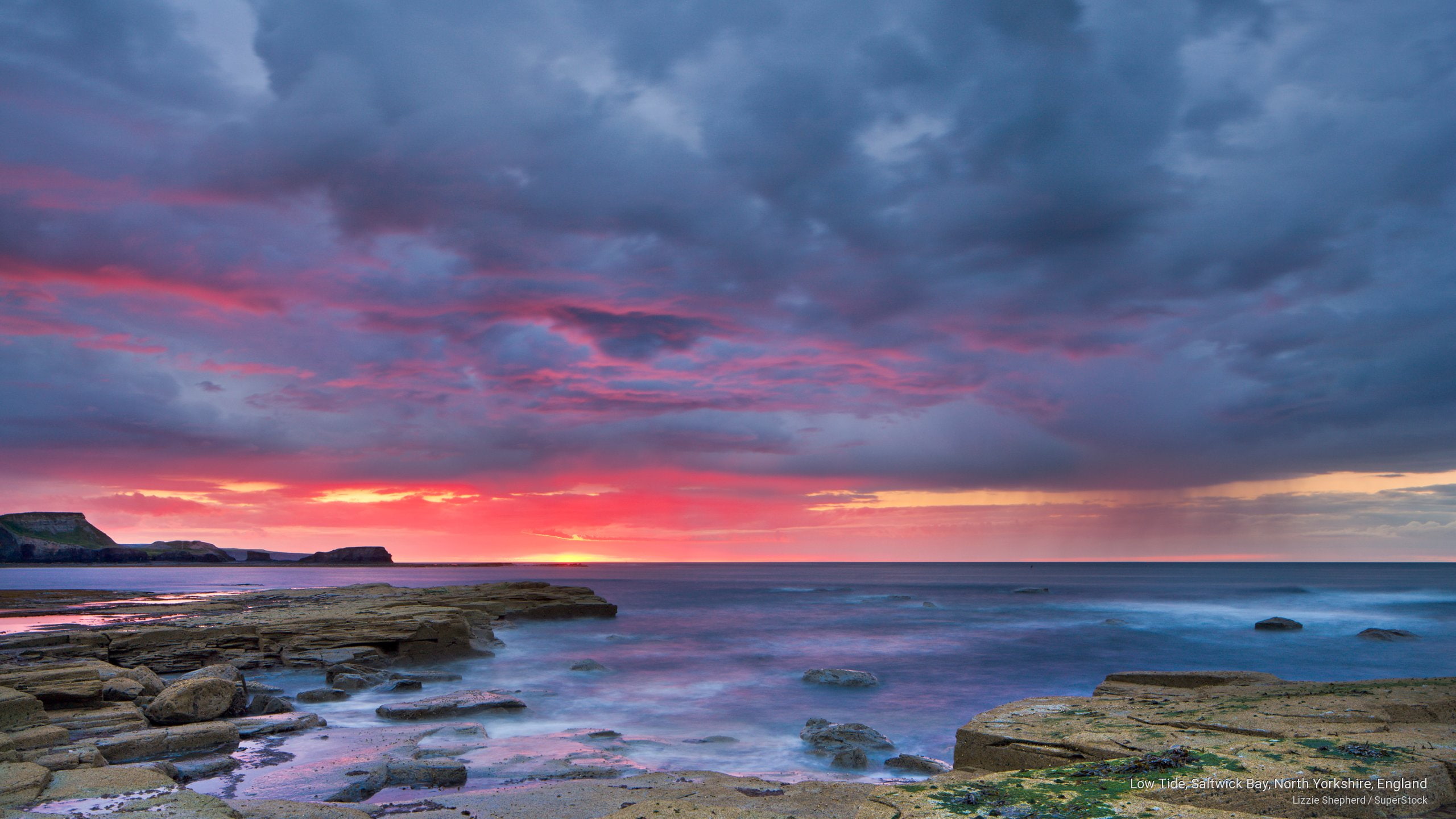 england, low, bay, yorkshire, north, 2K, Beaches, saltwick, tide, HD Wallpaper