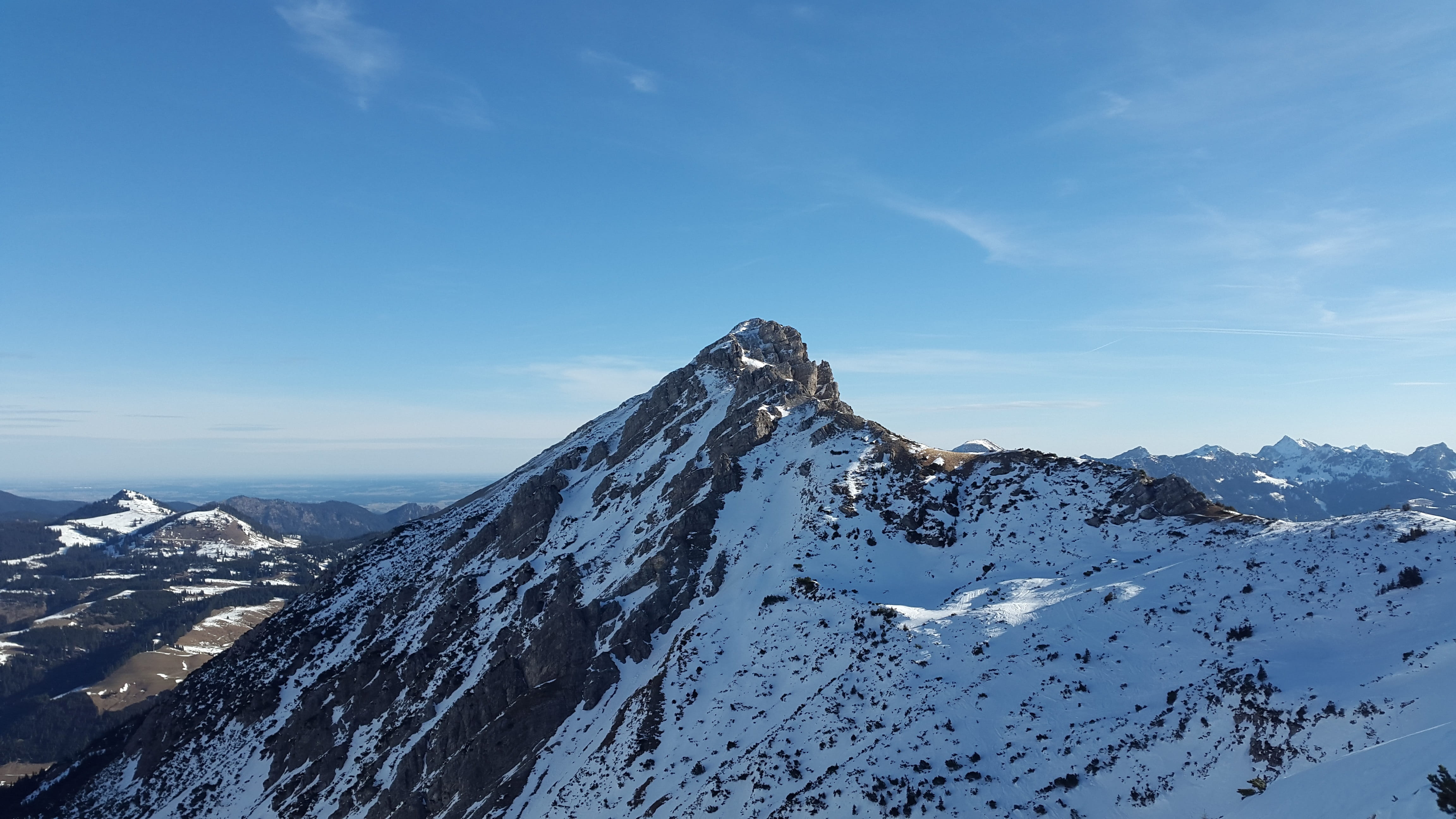 austria, sport, mountain, environment, blue, no people, Tannheim, mountains, mountain peak, snowcapped mountain, Allgäu, mountain range, landscape, summit, HD Wallpaper