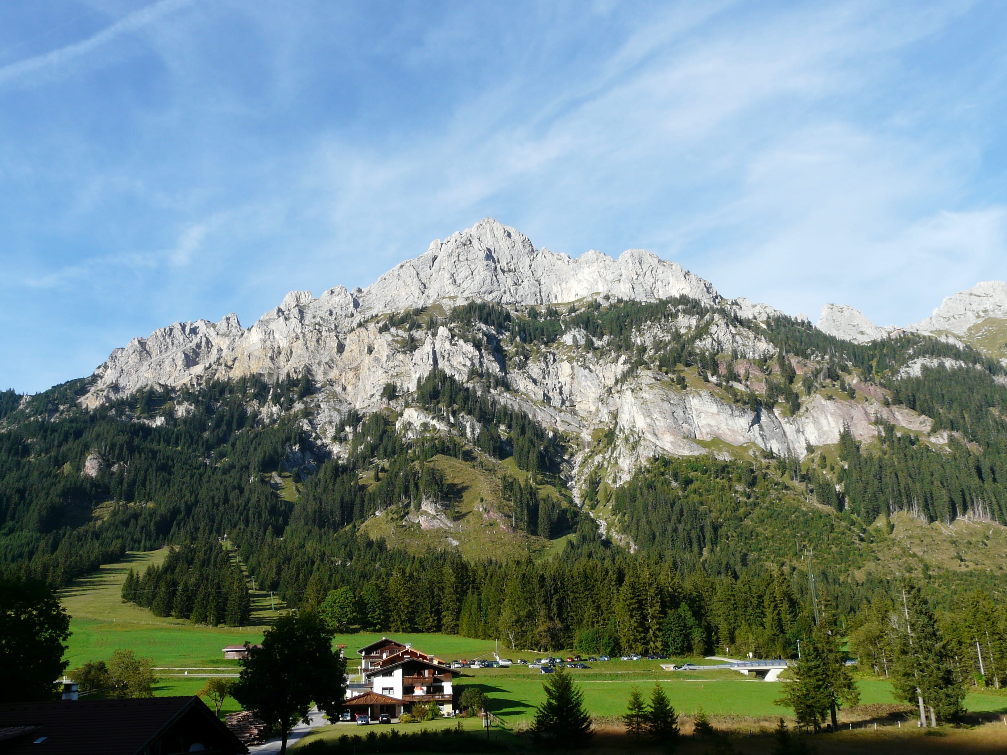 land, nature, scenics, beauty in nature, allgäu alps, day, mountain range, tannheim, no people, 2K, idyll, tranquility, coniferous tree, tree, growth, HD Wallpaper