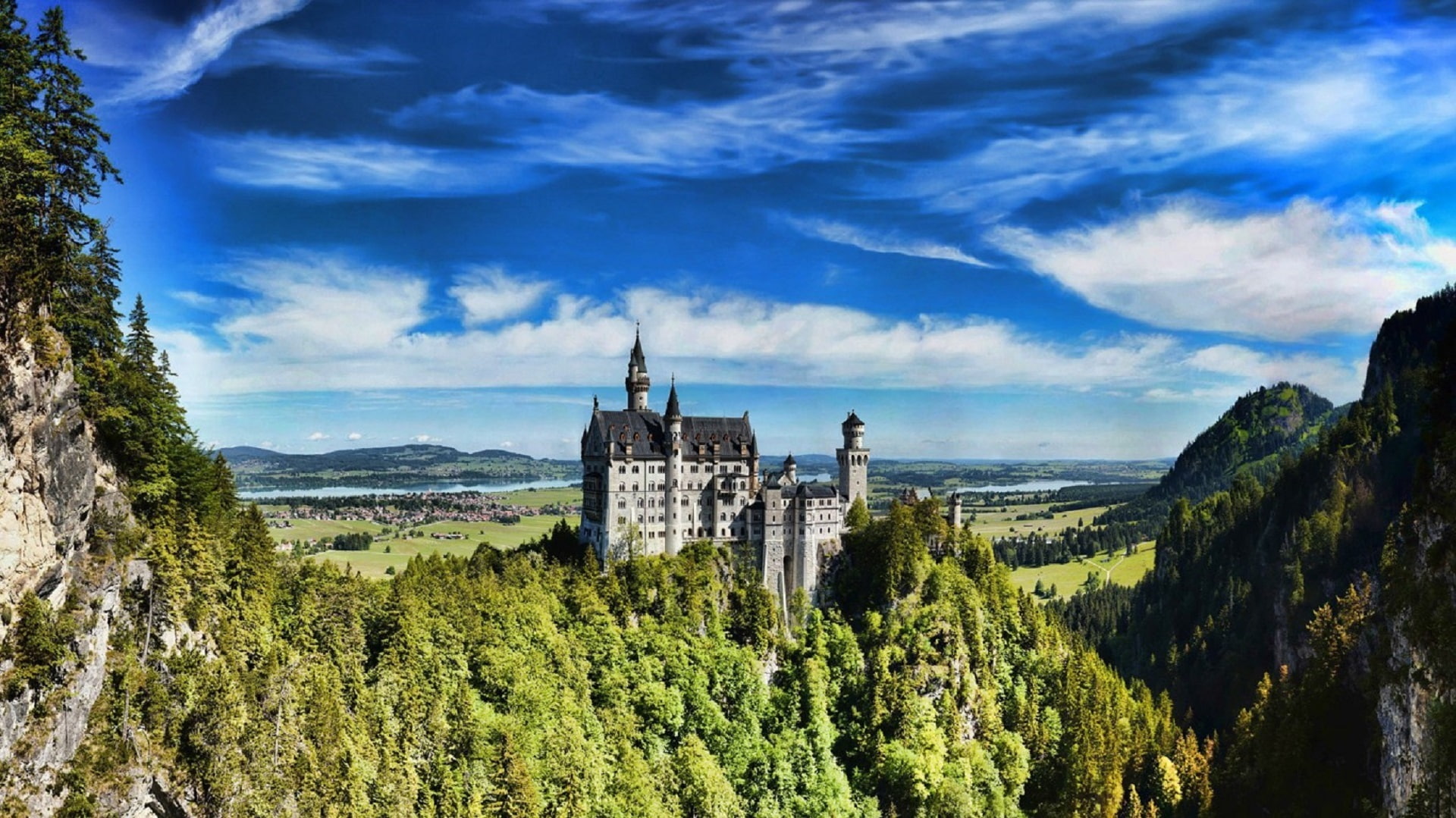 1080P, castle, neuschwanstein, germany, fussen, HD Wallpaper