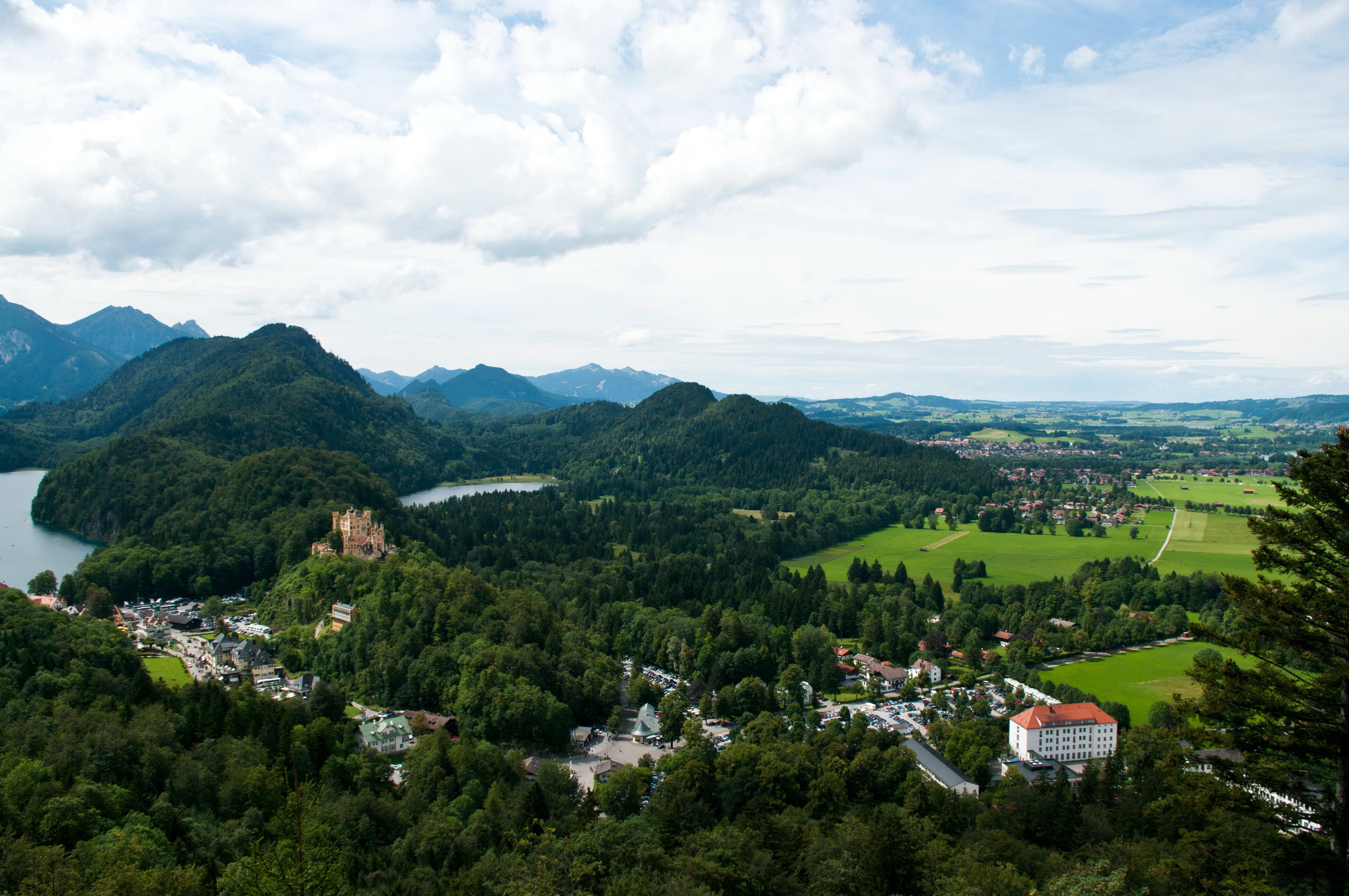 cities, mountains, scenery, 2K, fussen, germany, bavaria, HD Wallpaper