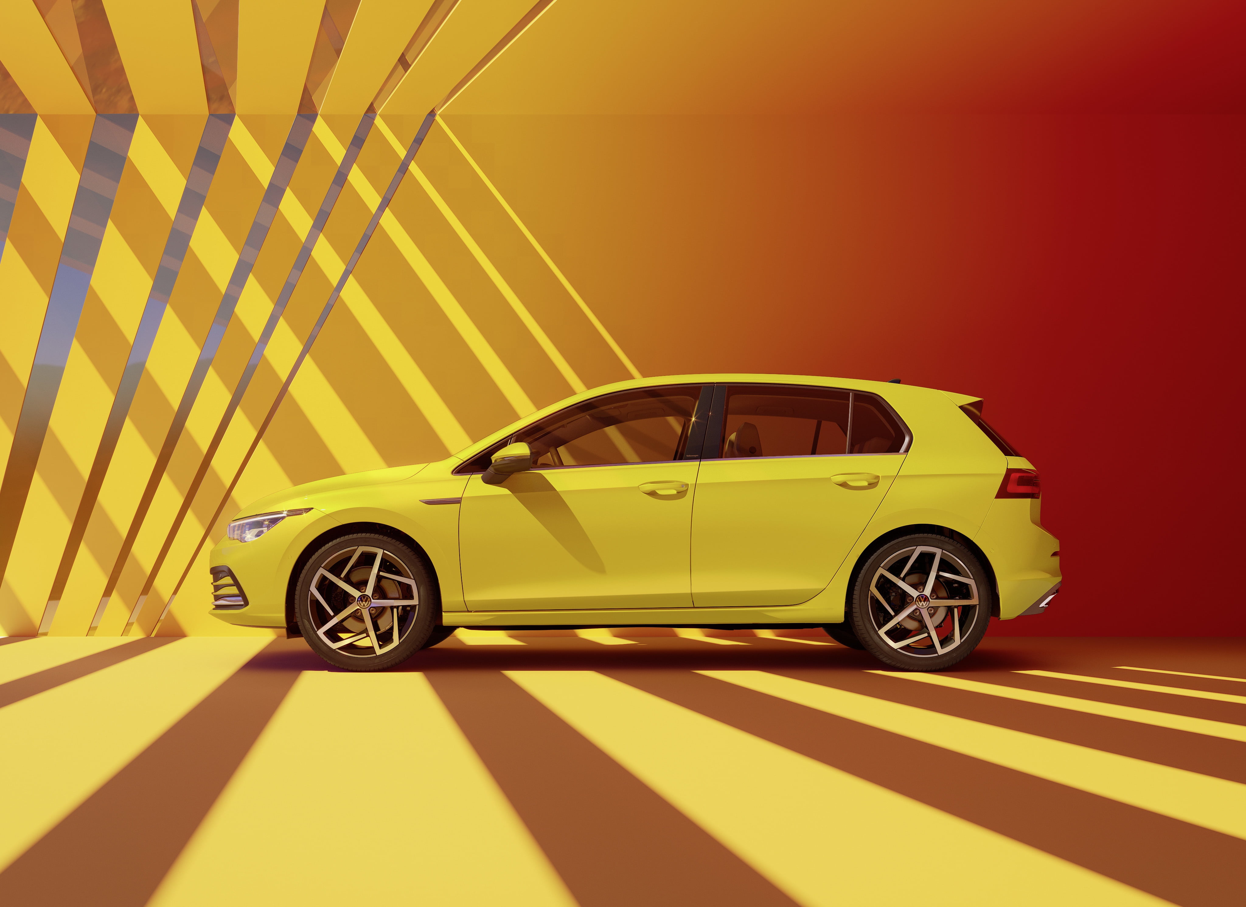 Volkswagen, 4K, R-Line, 2020, Golf, hatchback, side view, HD Wallpaper