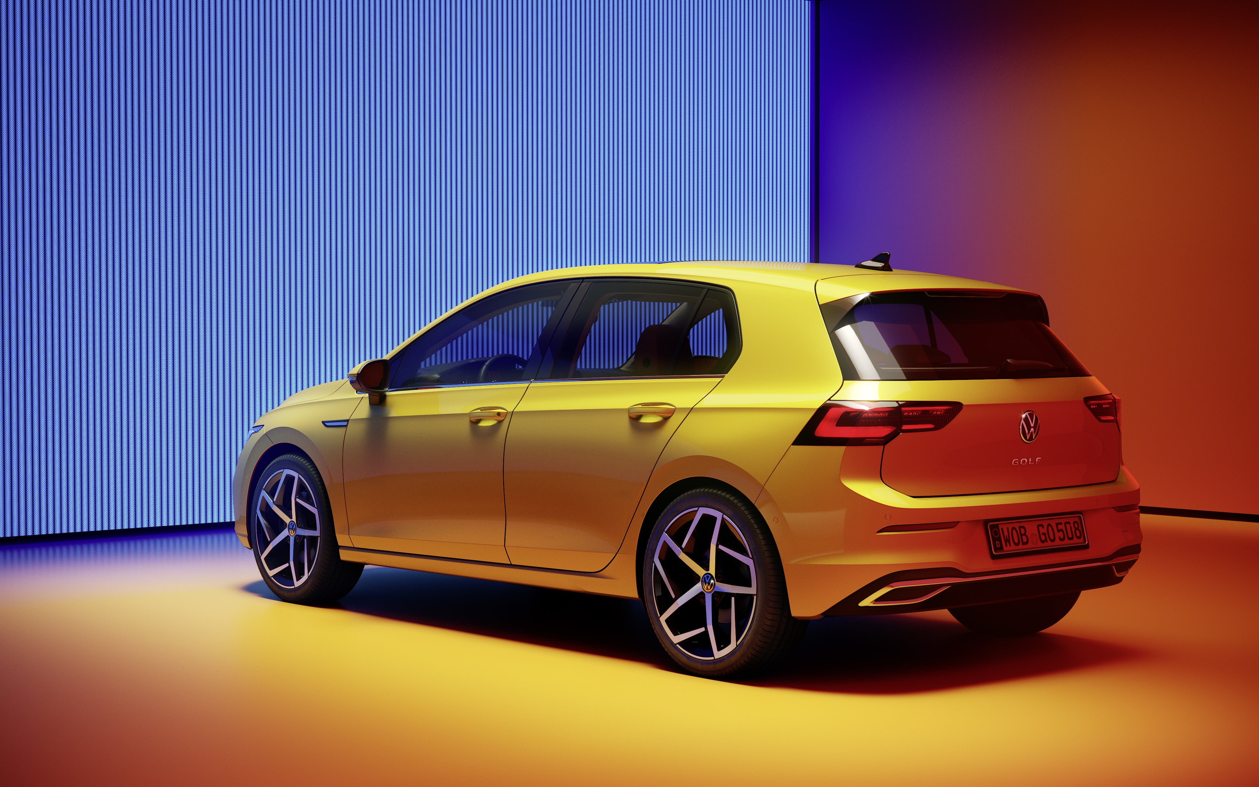 4K, rear view, Volkswagen, hatchback, R-Line, Golf, 2020, HD Wallpaper