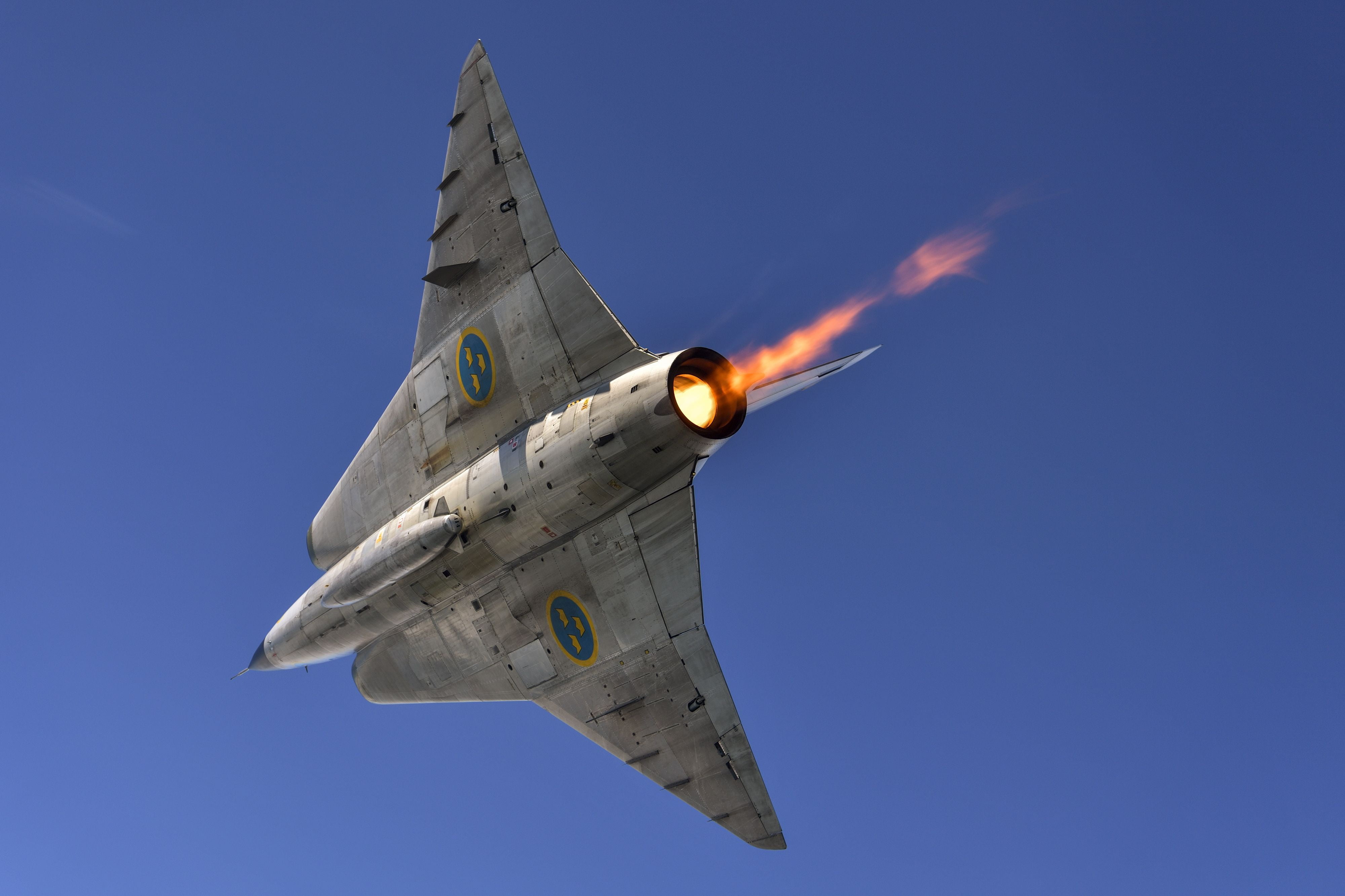 Aircraft, Jet Fighters, Jet Fighter, 4K, Saab 35 Draken, Warplane, HD Wallpaper