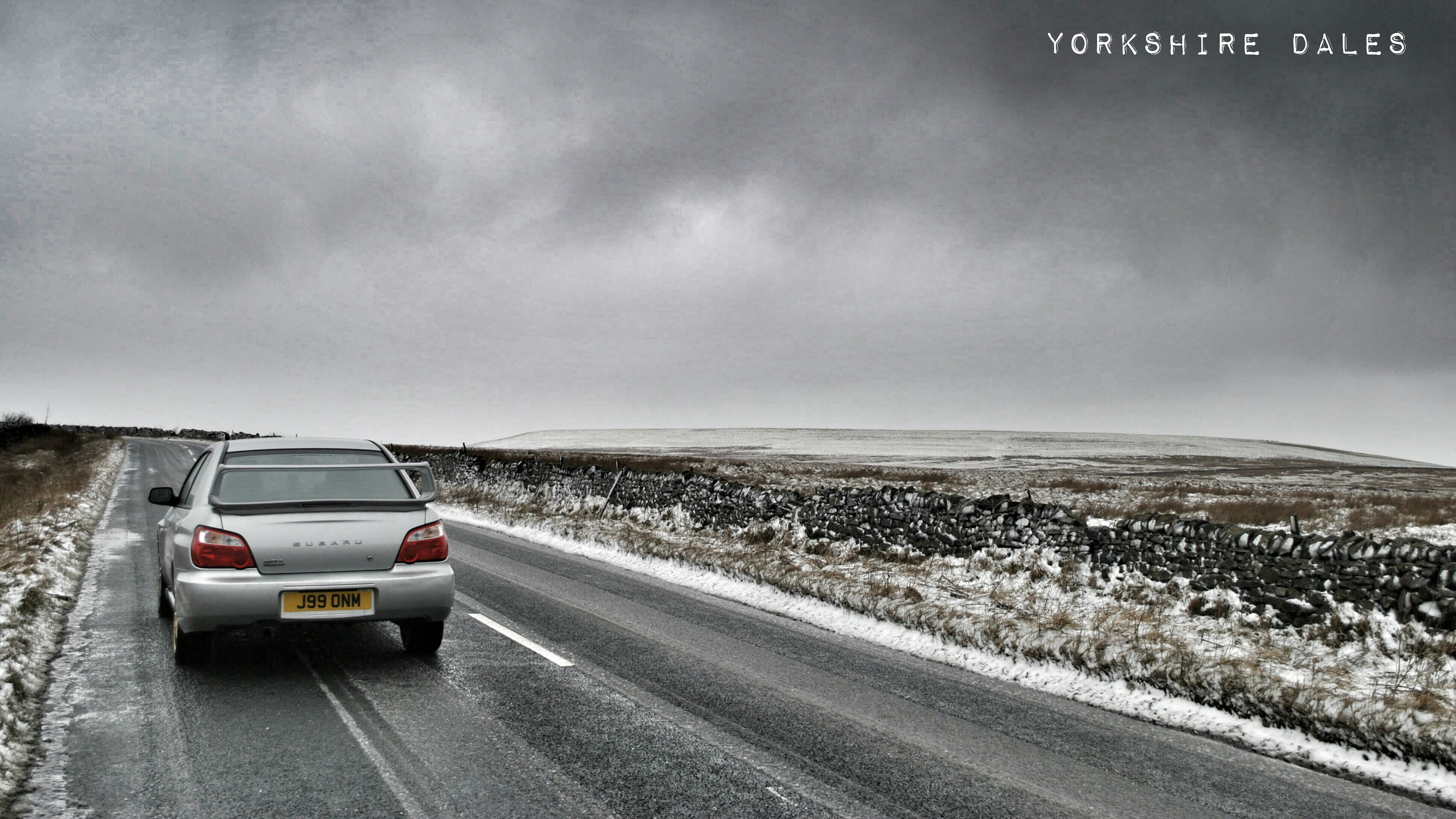 car, road trip, motor vehicle, landscape, road, storm, journey, Subaru Impreza , metal, modified, nature, rally cars, sky, gray, motion, warning sign, mode of transportation, HD Wallpaper