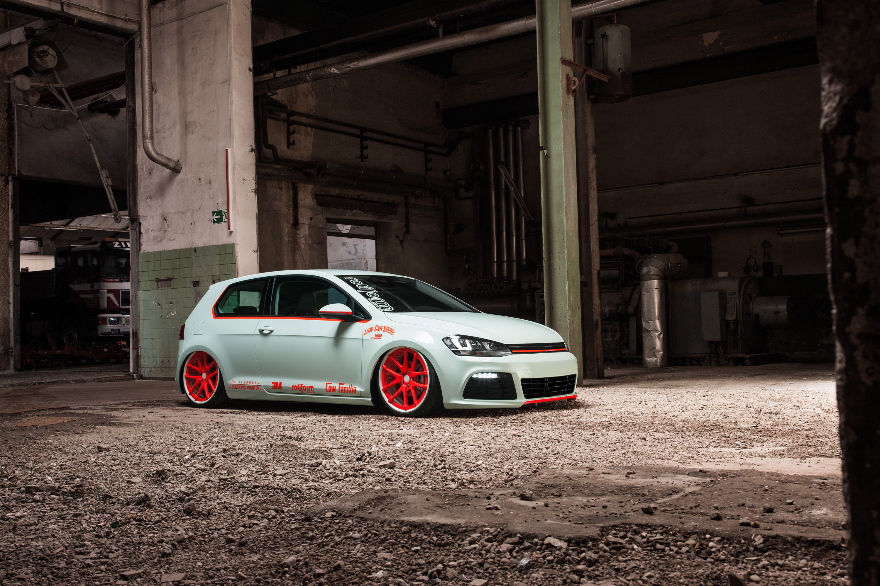 golf, light tron, tuning, 2K, 2013, vii, volkswagen, HD Wallpaper