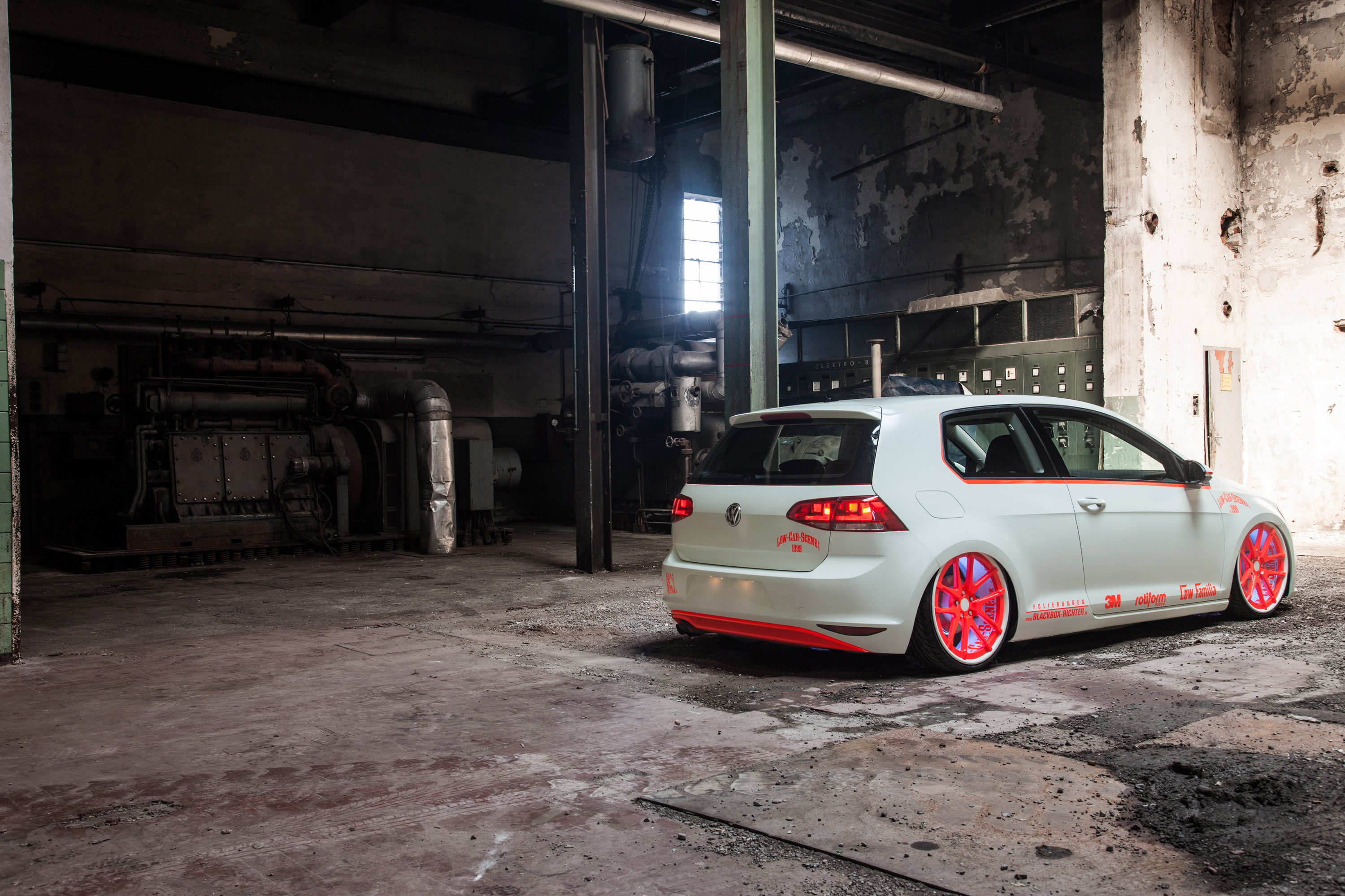 vii, 2013, volkswagen, golf, light tron, 2K, tuning, HD Wallpaper