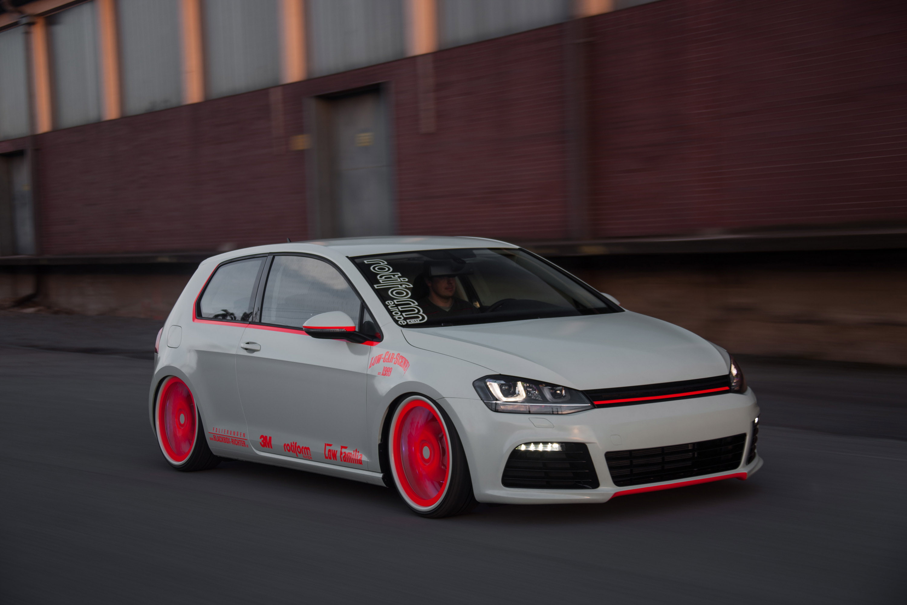vii, tuning, light tron, 2013, 2K, golf, volkswagen, HD Wallpaper