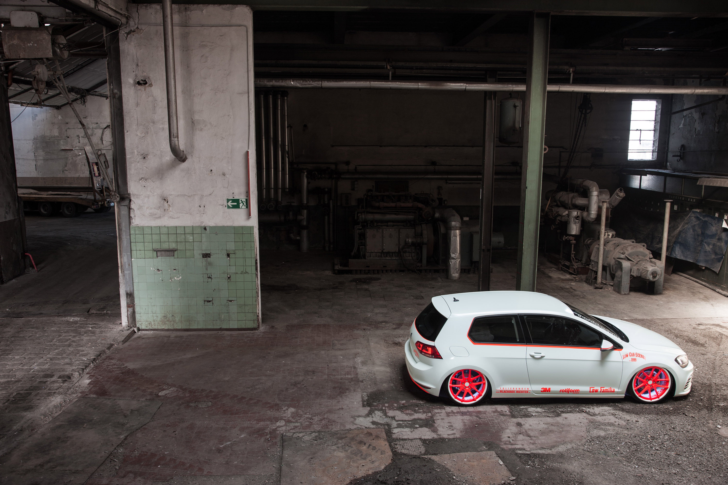 volkswagen, tuning, 2K, light tron, golf, vii, 2013, HD Wallpaper
