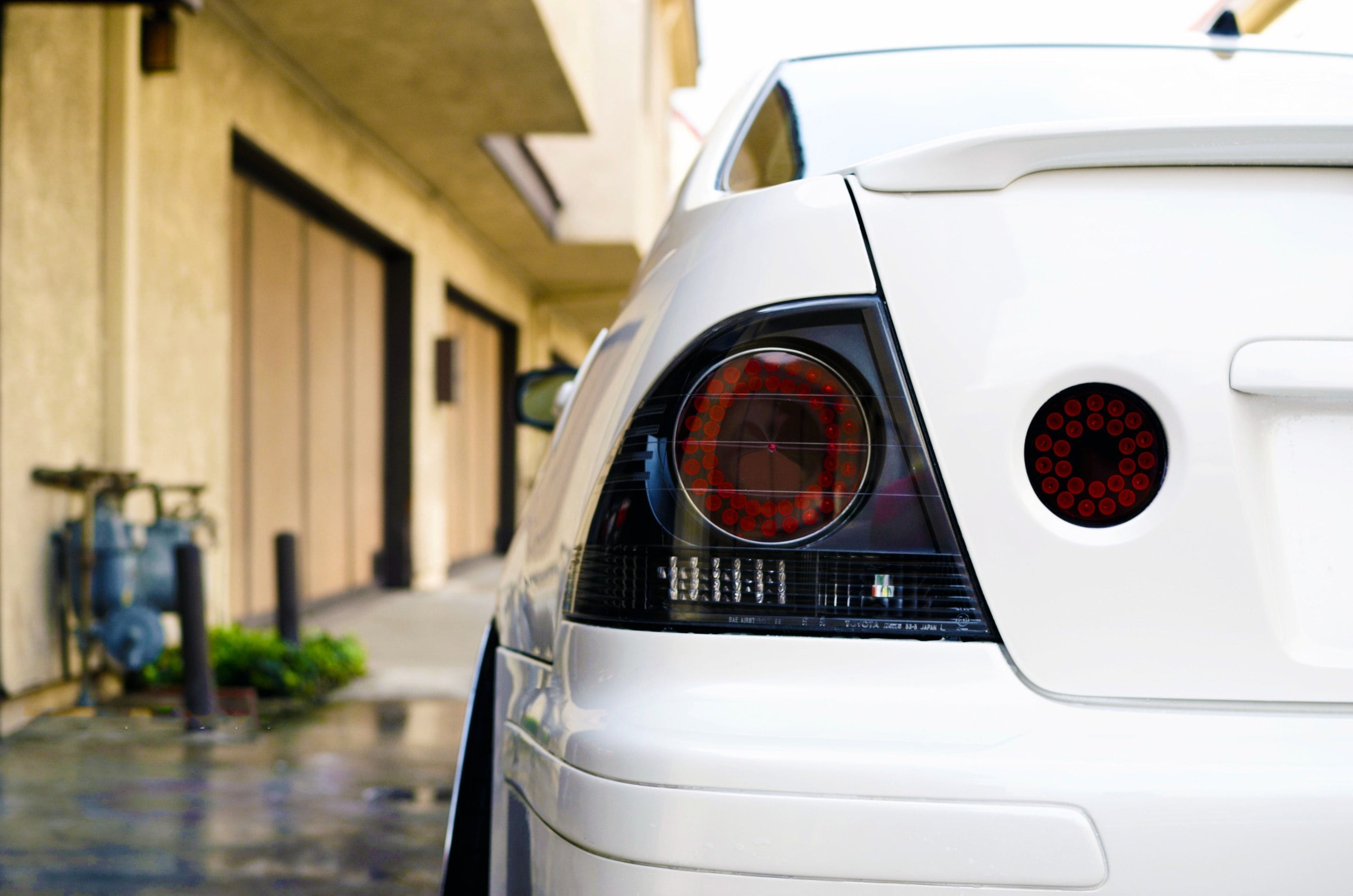 white color, building exterior, Height, architecture, focus on foreground, reflection, car, taillight, Lexus, built structure, transportation, Toyota, black, HD Wallpaper
