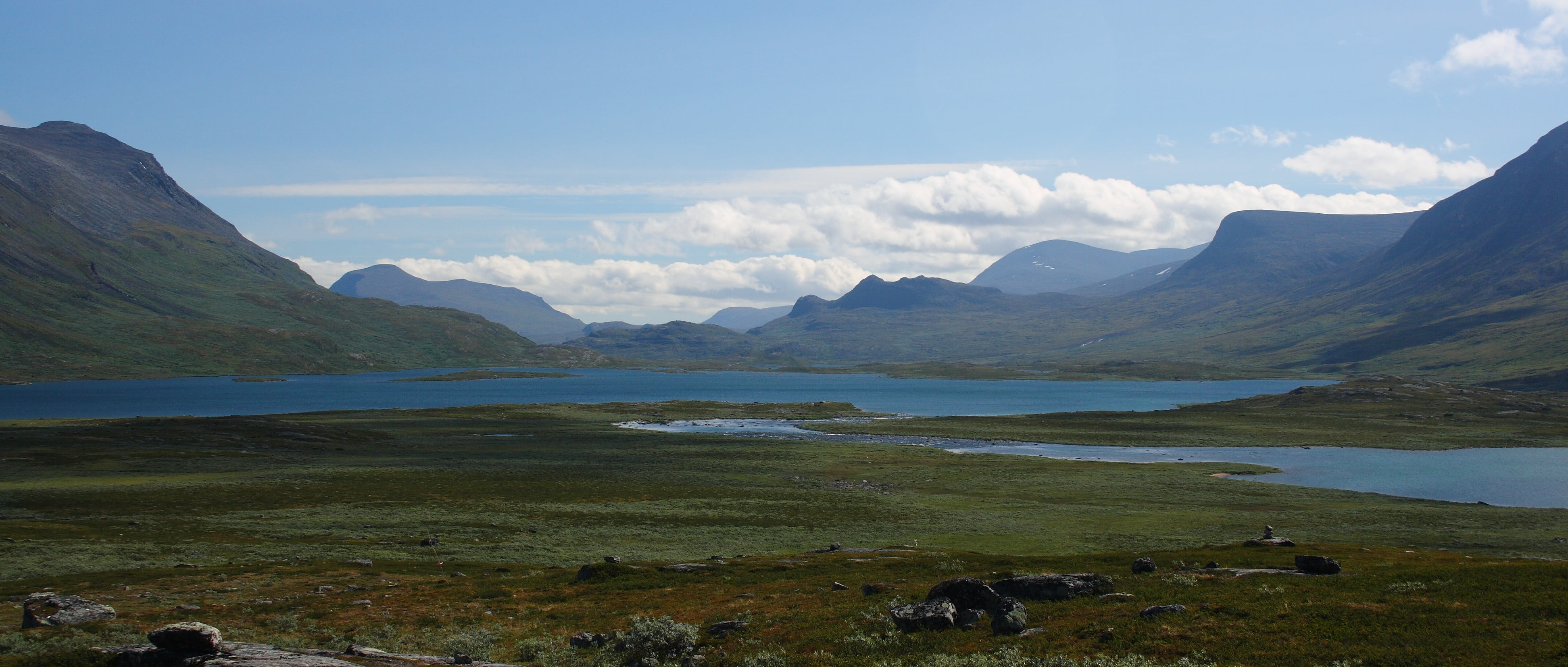 sweden, scenics - nature, animal wildlife, sky, landscape, mountain range, beauty in nature, water, mountain, animal themes, environment, mountains, wasteland, HD Wallpaper