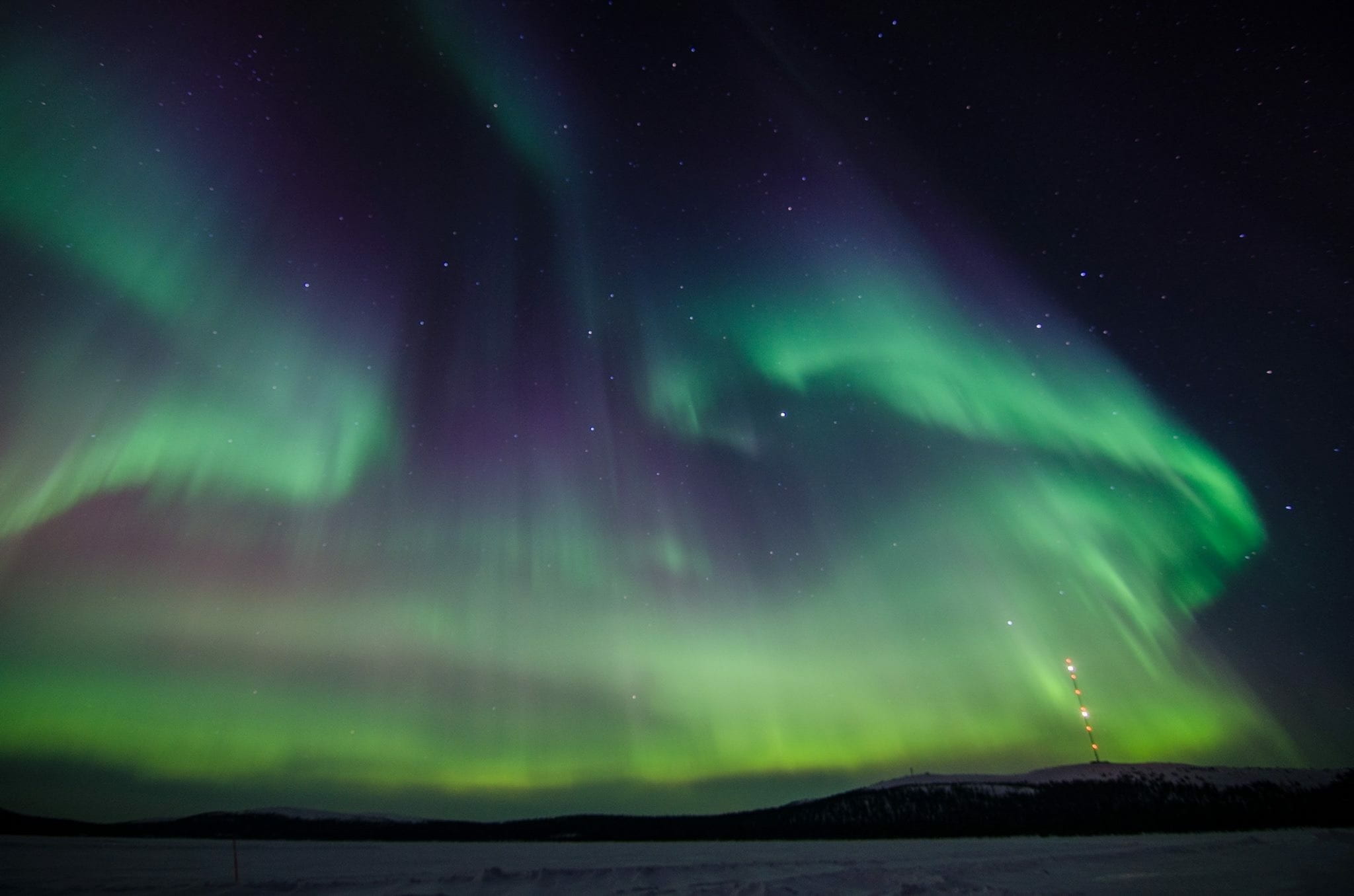 dramatic sky, winter, illuminated, lapland, electrons, tranquility, cold temperature, aurora, astronomy, nature, no people, borealis, scenics - nature, HD Wallpaper