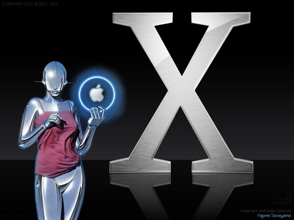 os, hd, mac, x, OS X, technology, hajime, art, Sorayama, 480P, apple, HD Wallpaper