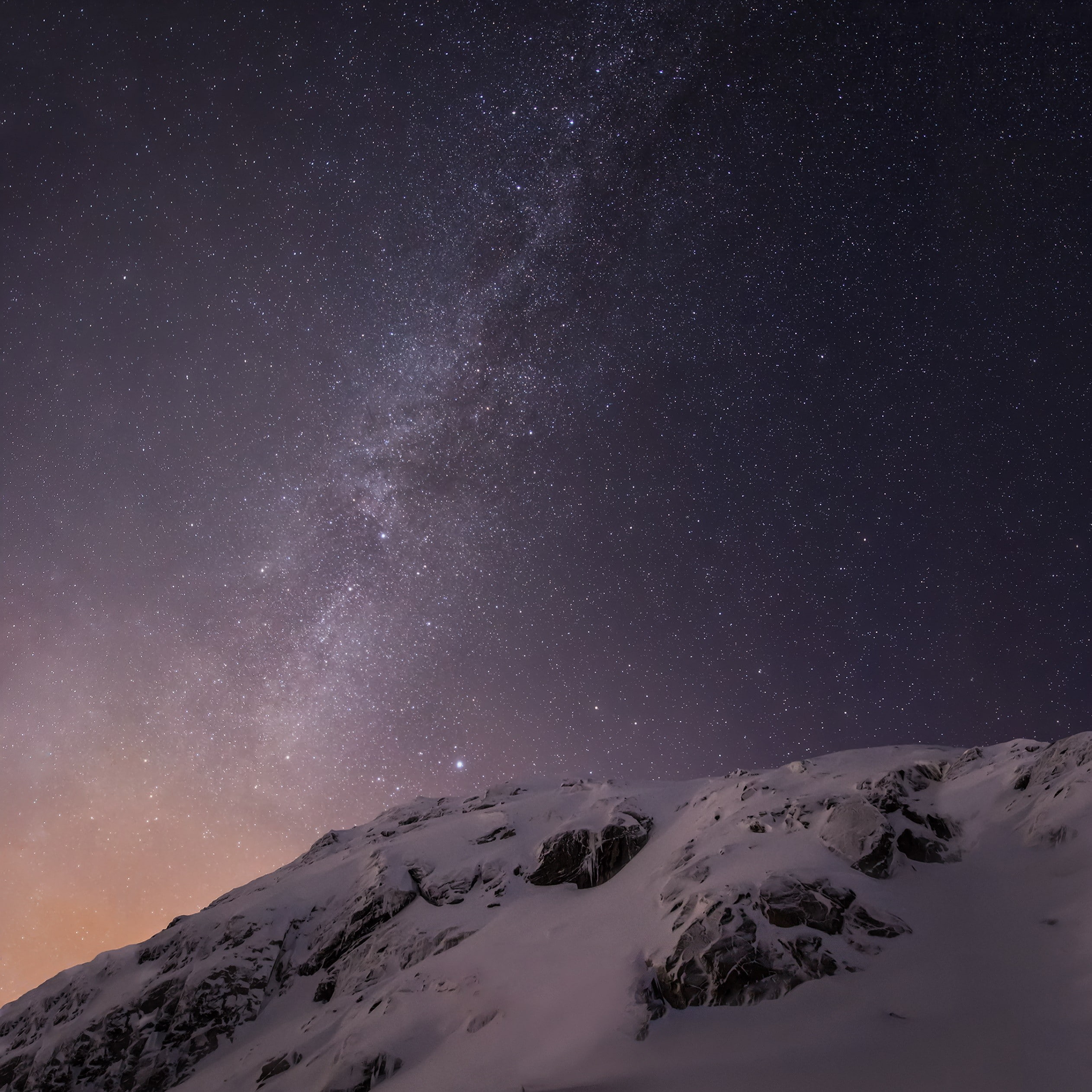 snow, sky, mountain, IOS 8, 1080P, Apple Inc., Phone HD Wallpaper