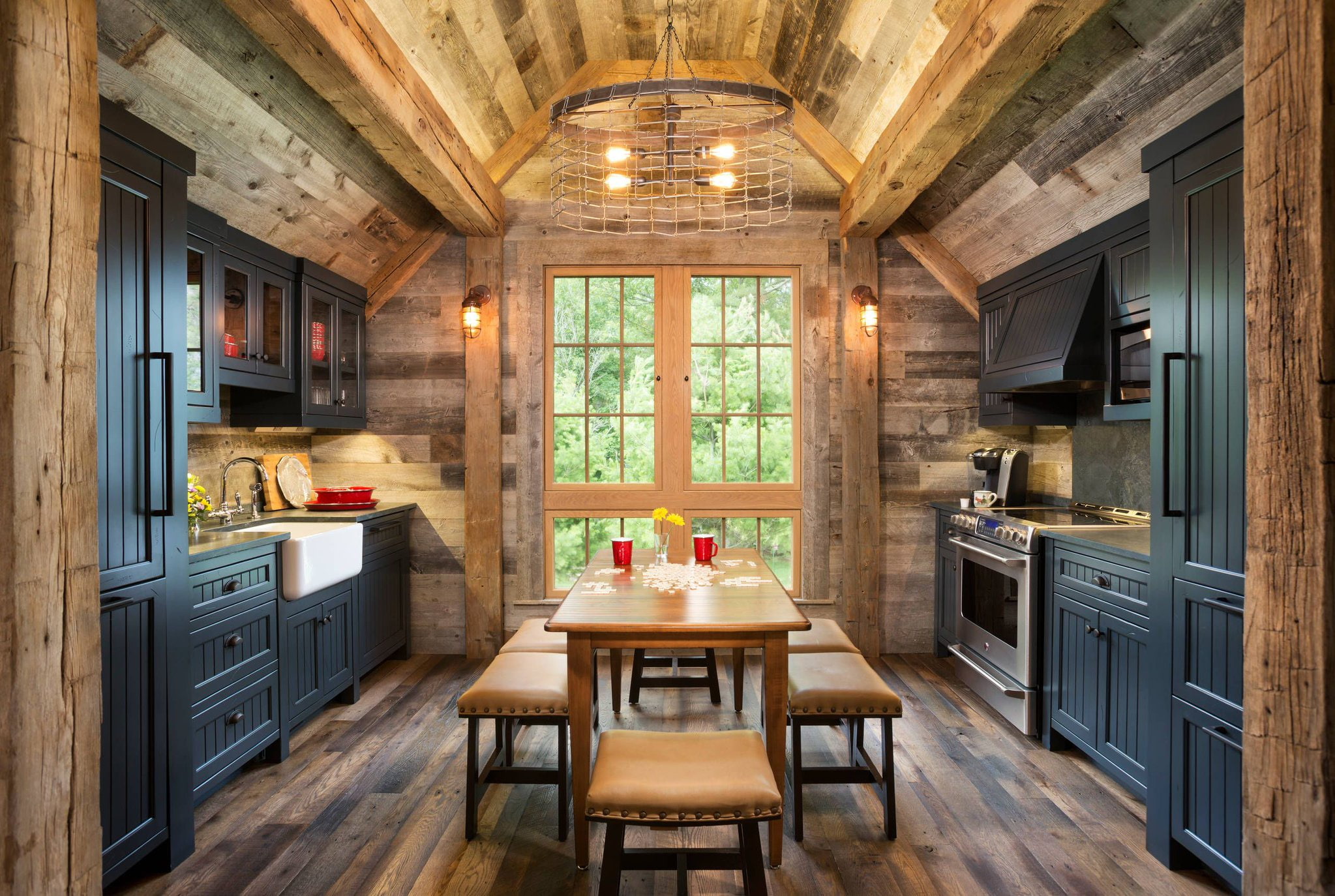 1080P, Wood-Paneled, Northern Wisconsin, Bunk House, Kitchen, HD Wallpaper