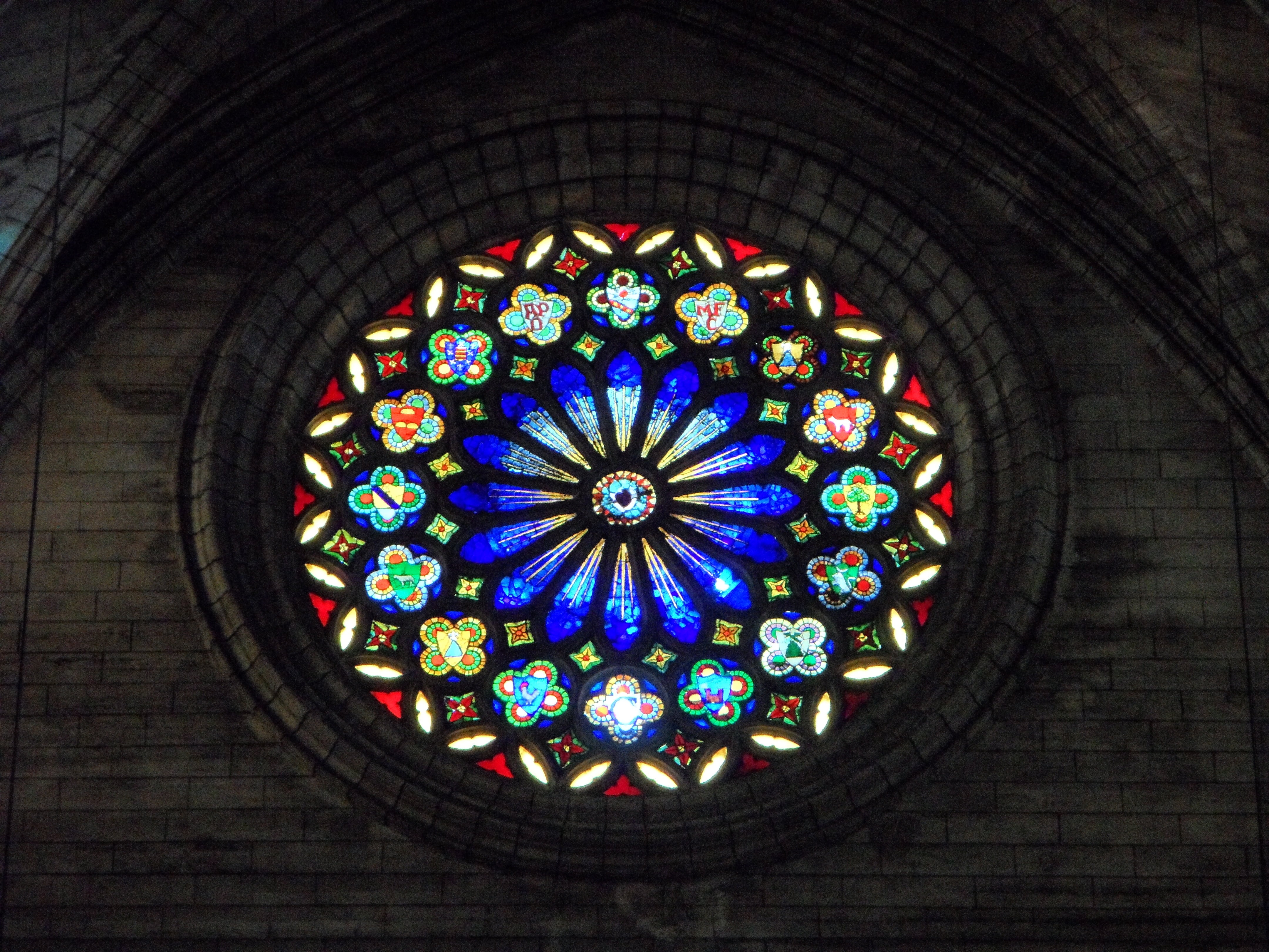 indoors, directly below, pattern, light, built structure, art, architecture and art, architecture, church window, rosette, believe, color, cathedral, shape, HD Wallpaper