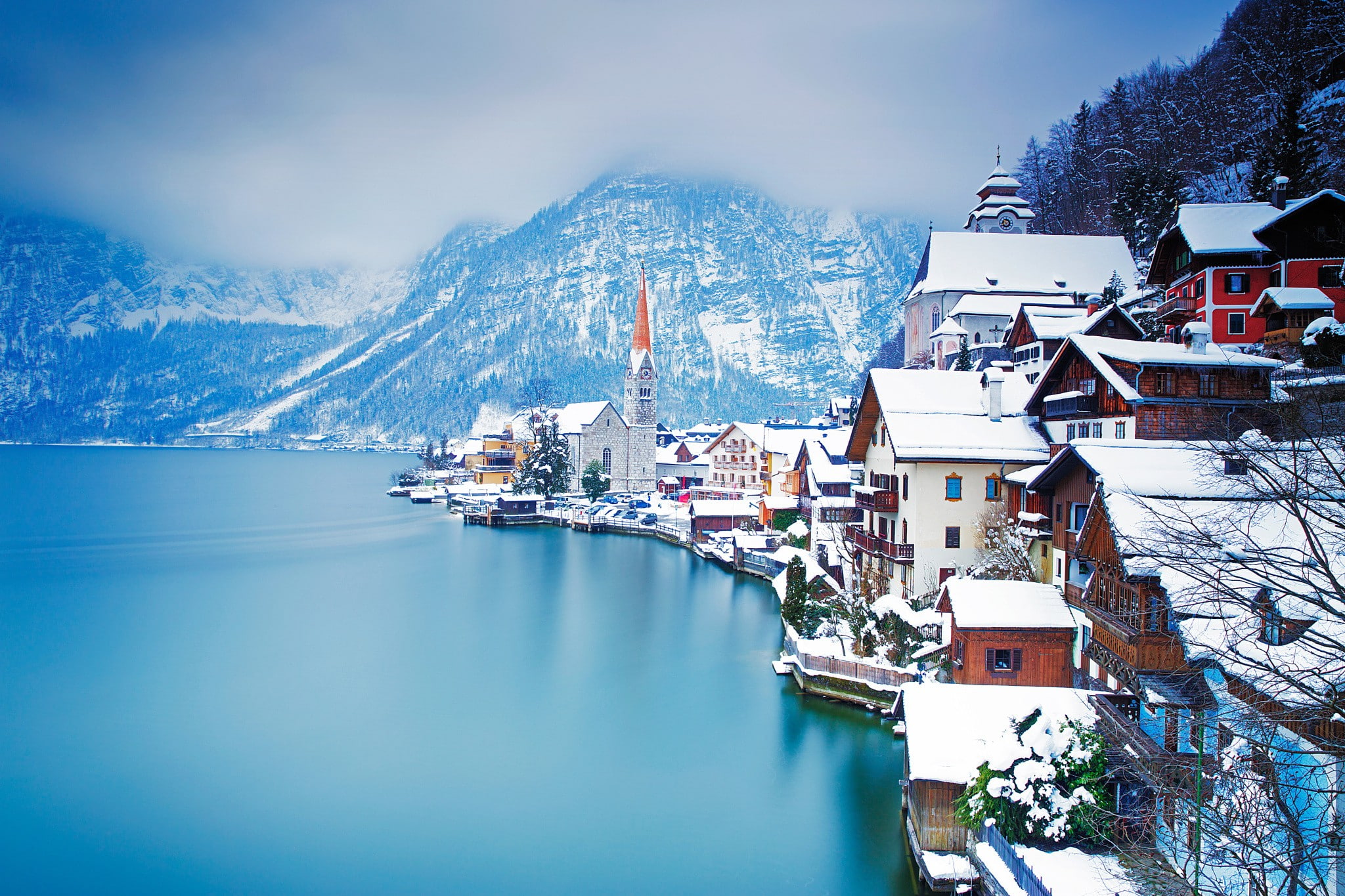 1080P, nature, Hallstatt, HD Wallpaper