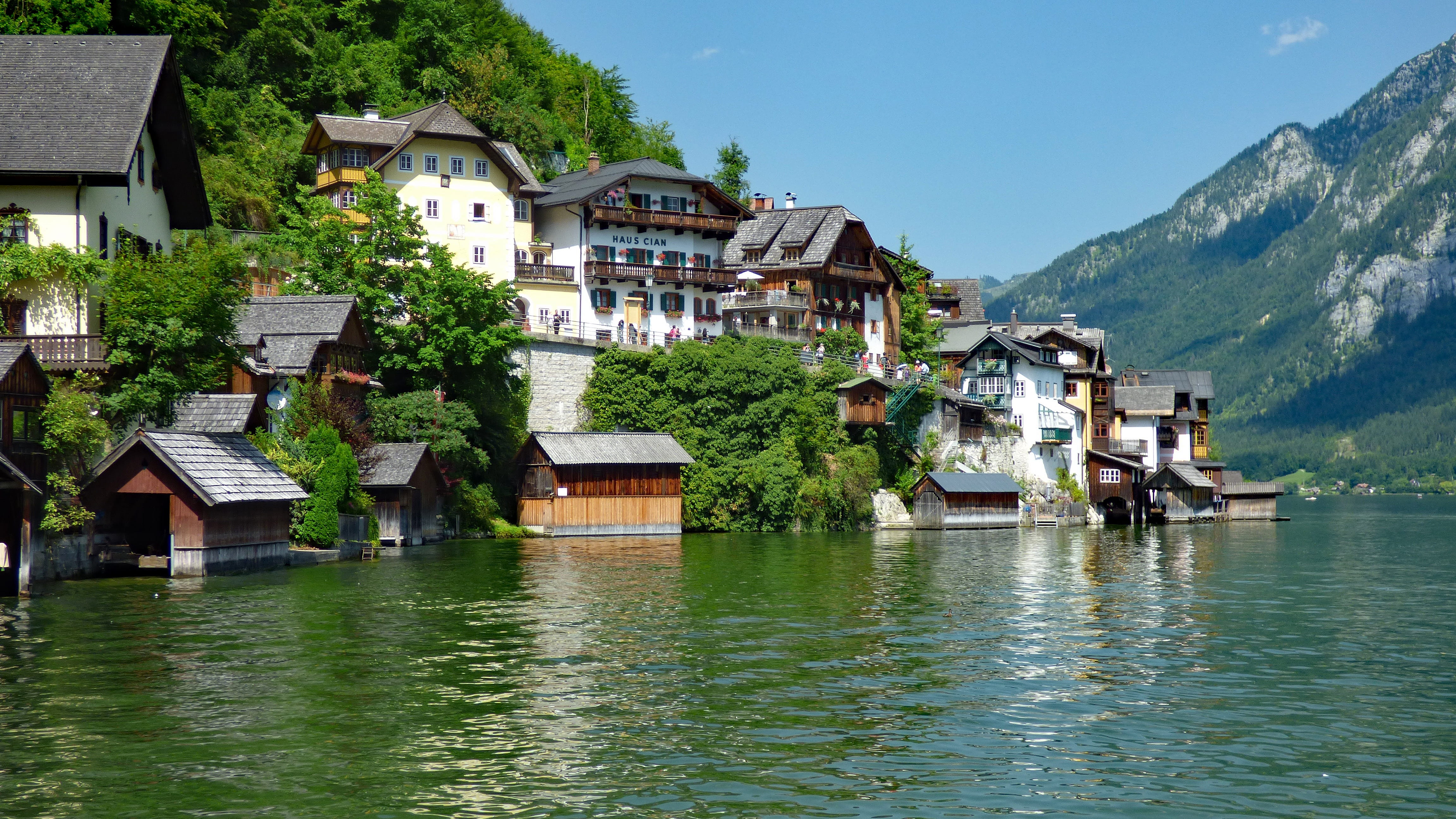 built structure, no people, luxury, water, mountain, building, building exterior, nature, residential district, alpine, beauty in nature, day, scenics - nature, HD Wallpaper