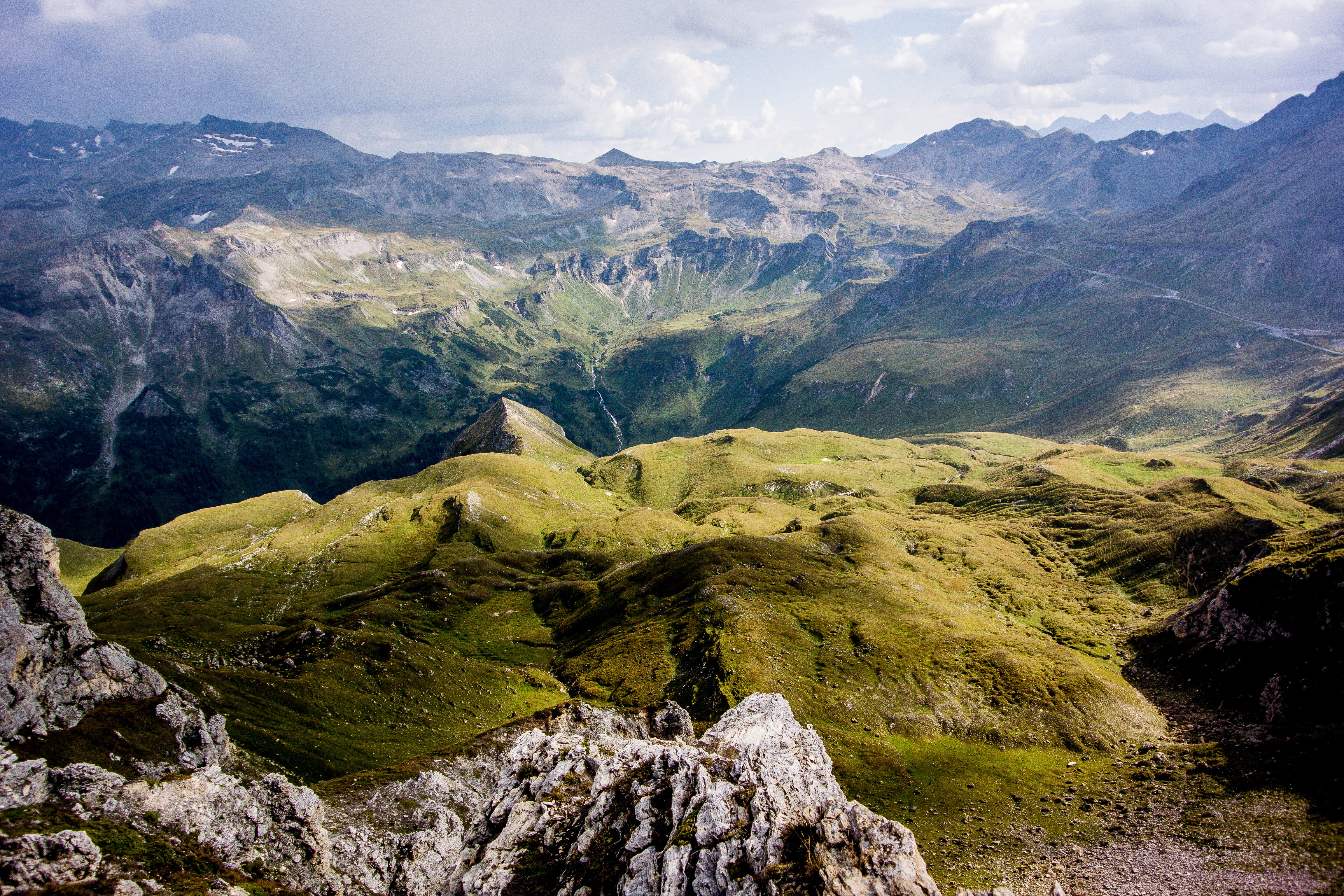 european Alps, ridge, summer, beauty In Nature, edelweißspitze, outdoors, high Up, sky, valley, mountain Range, grass, journey, mountain Peak, shadow, Österreich, HD Wallpaper