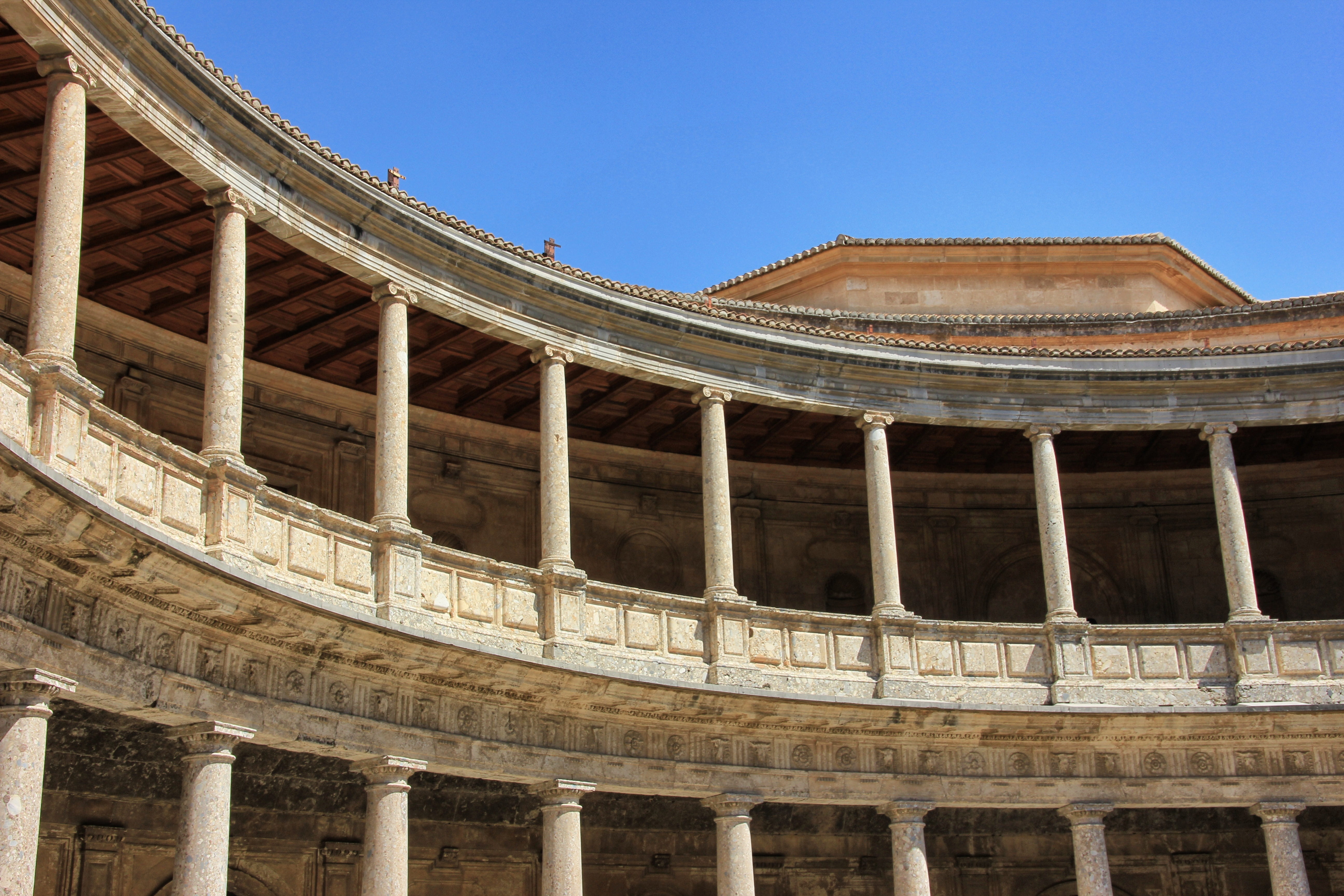 city, andalusia, colonnade, outdoors, nature, ancient civilization, the past, ancient, no people, palace, travel, sky, architecture, pillar, low angle view, HD Wallpaper