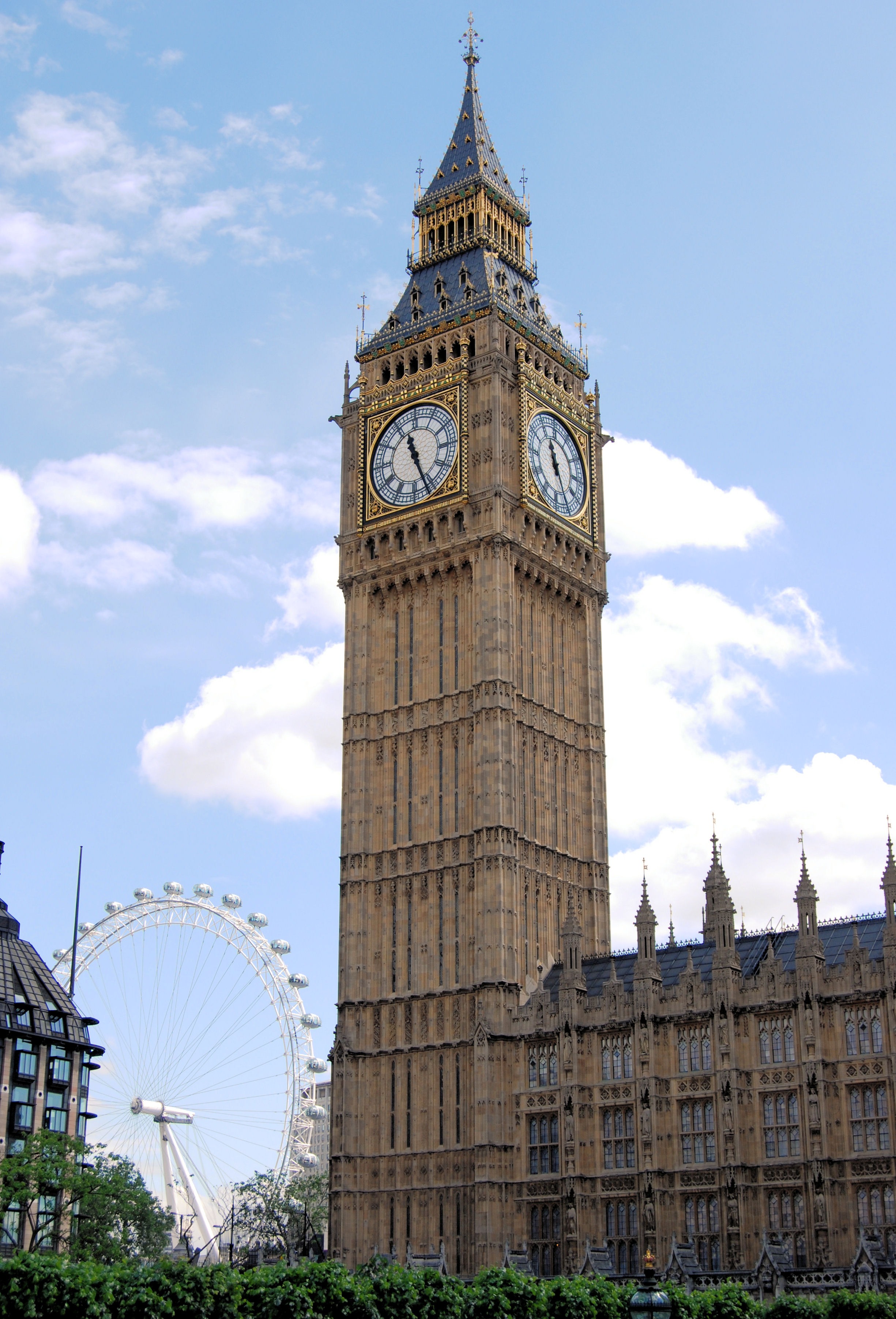 travel destinations, sky, amusement park ride, atreading, building exterior, travel, ferris wheel, england, london, government, tall - high, eye, ben, great britain, Phone HD Wallpaper