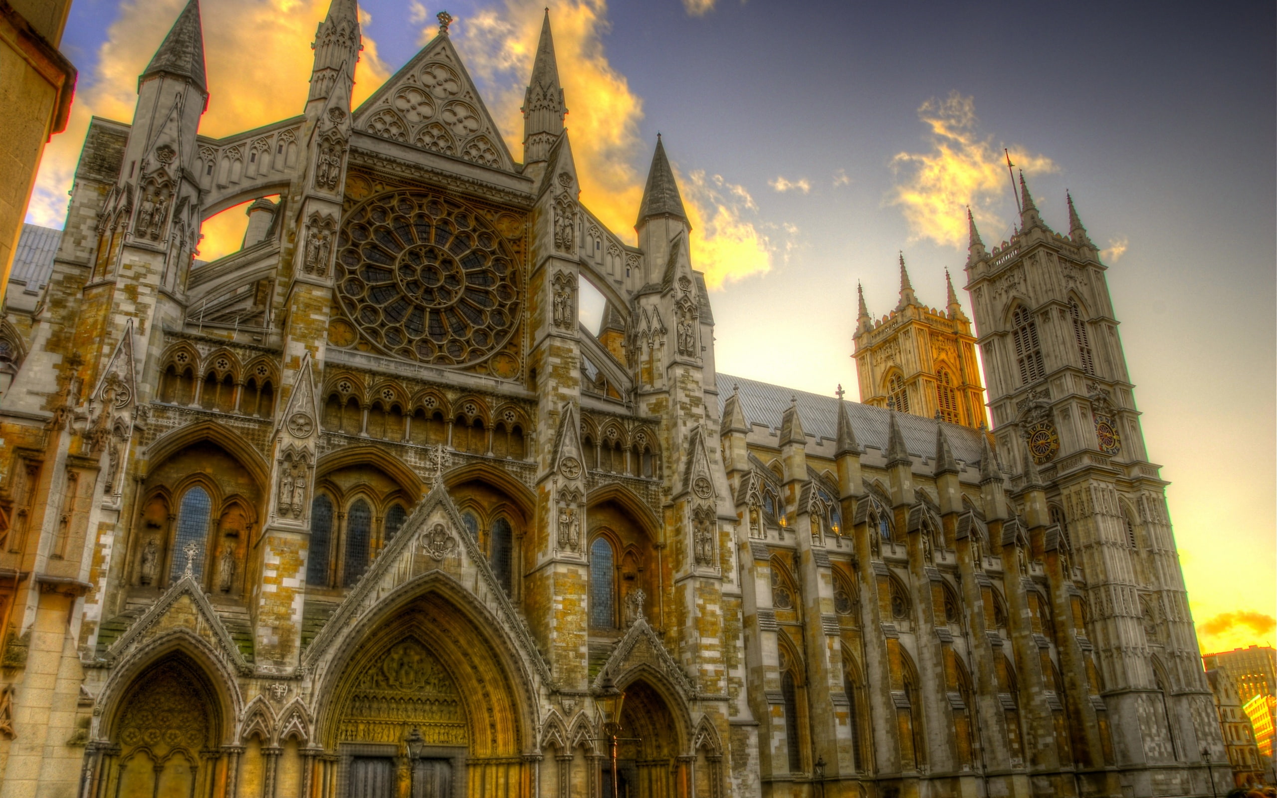Westminster Abbey, Building, Close-Up, Architecture, Cathedral, London, Buildings, Religious, Church, 2K, HDR, HD Wallpaper