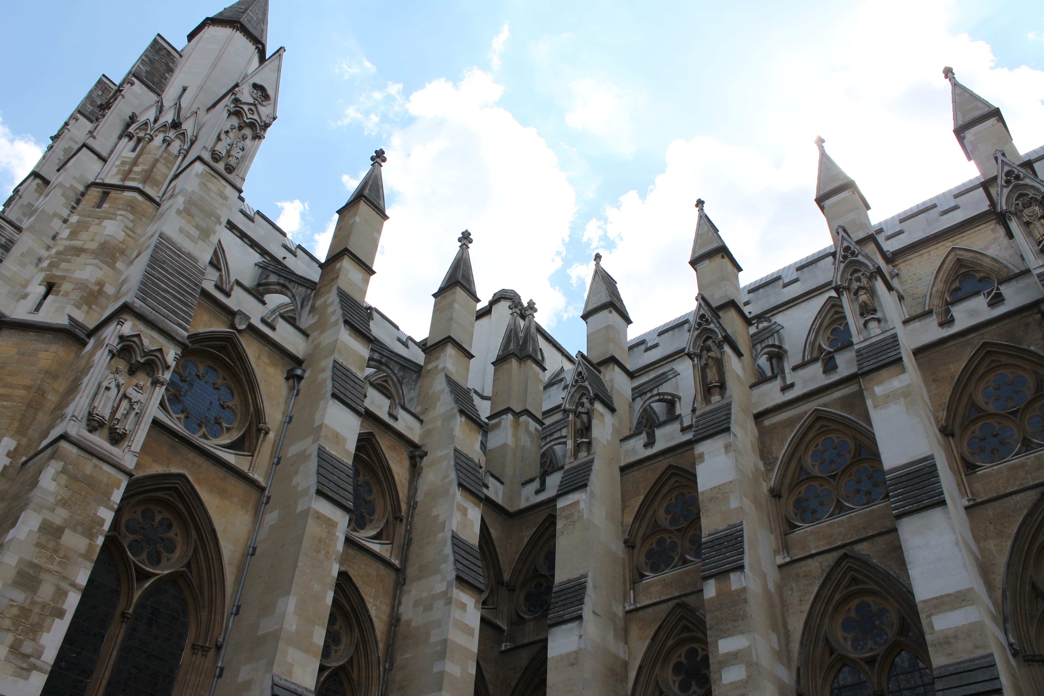 day, church, daytime, religion, brown, no people, place of worship, cloud - sky, the past, gray, 4K, spirituality, building exterior, outdoors, london, HD Wallpaper