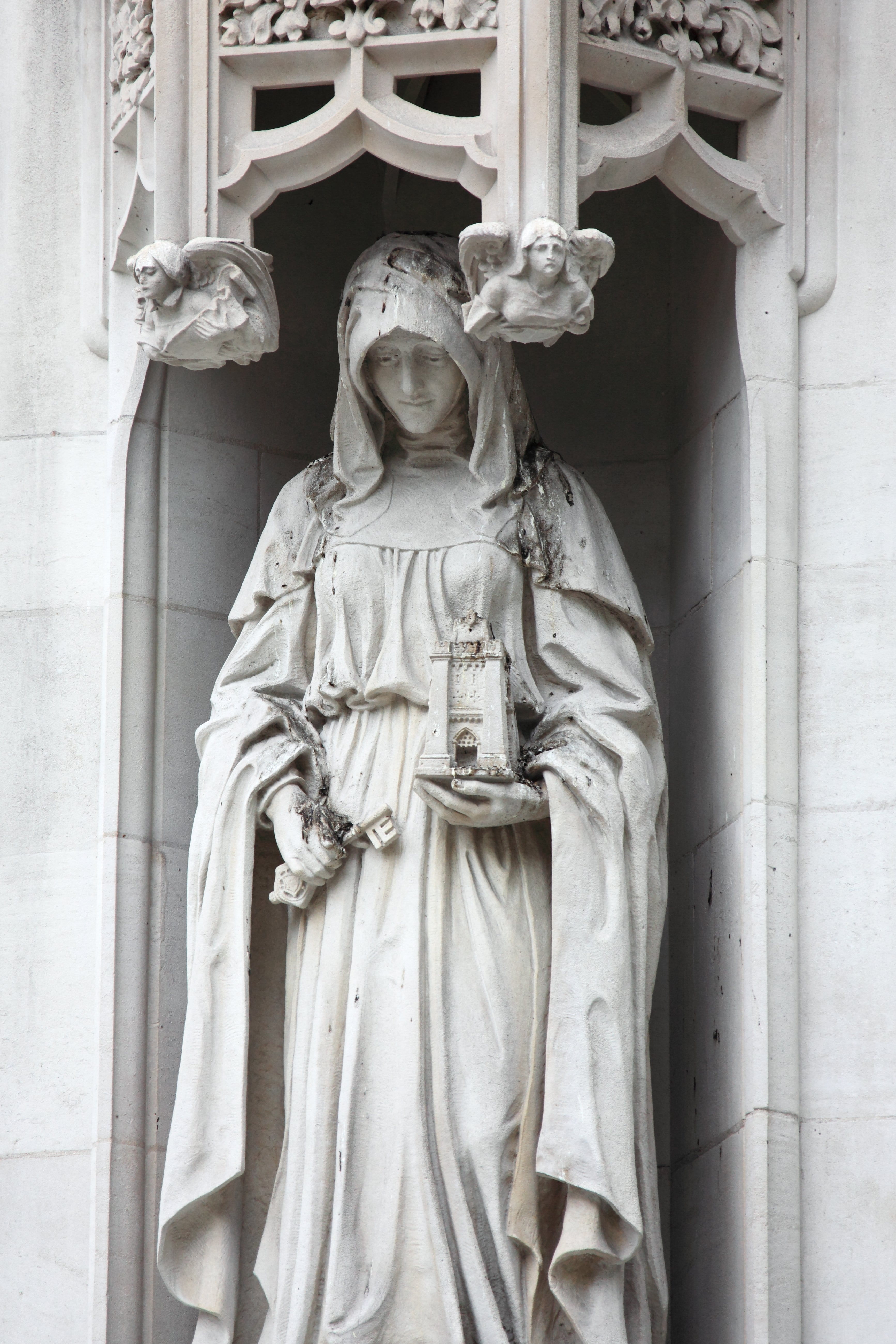belief, no people, religion, statue, historic, representation, male likeness, gothic, 5K, architectural column, city, britain, built structure, spirituality, Phone HD Wallpaper