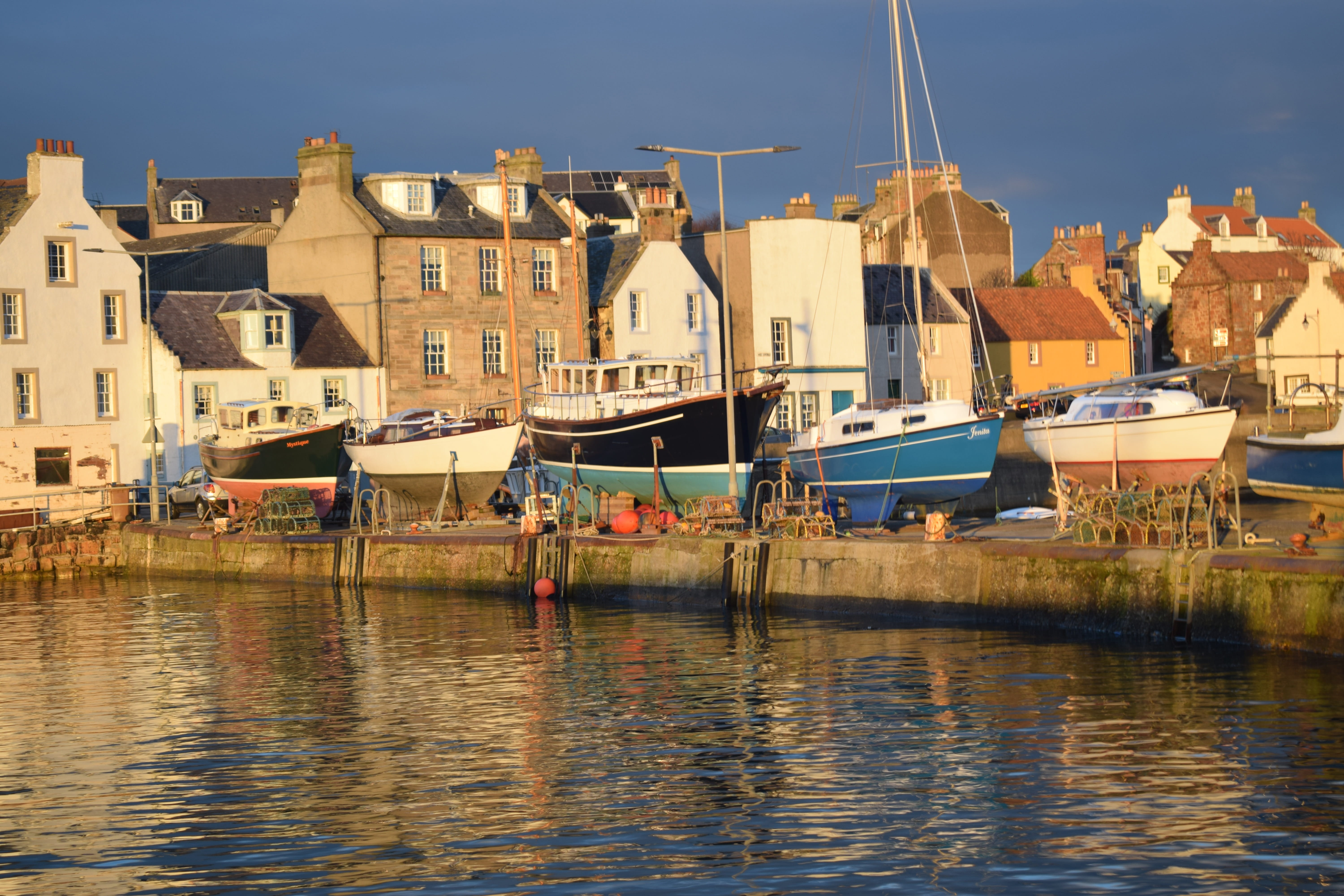 nature, village, sea, east neuk, day, river, st monans, tourist, reflection, fishing, scottish, nautical vessel, building, water, building exterior, moored, HD Wallpaper