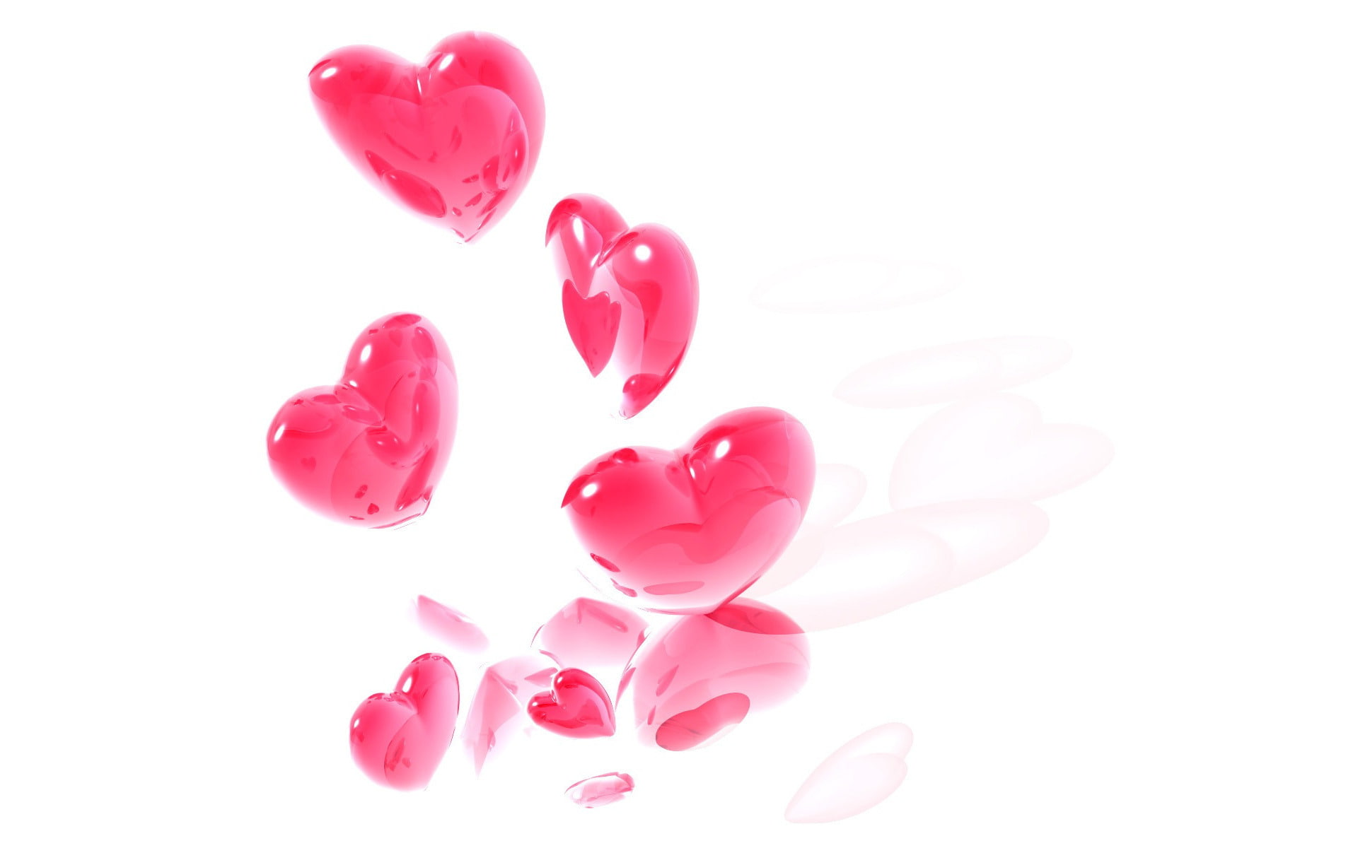 1080P, Love Hearts, Ballons, Pink, HD Wallpaper