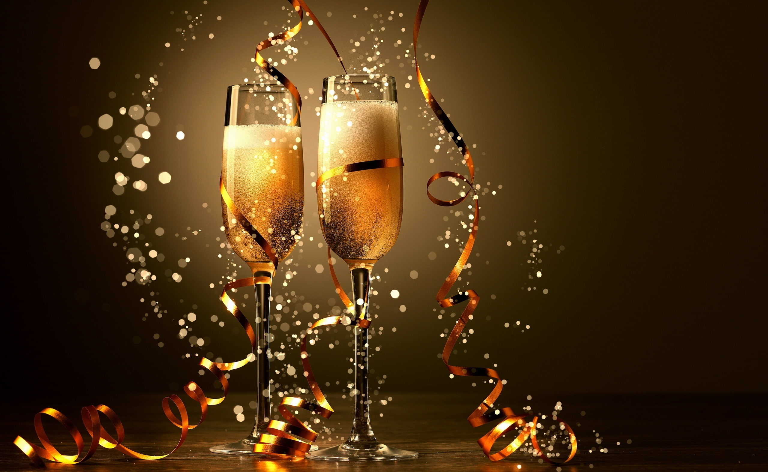 mid-air, motion, no people, black background, food and drink, drinking glass, alcohol, household equipment, water, indoors, wine, illuminated, flute, 2K, HD Wallpaper