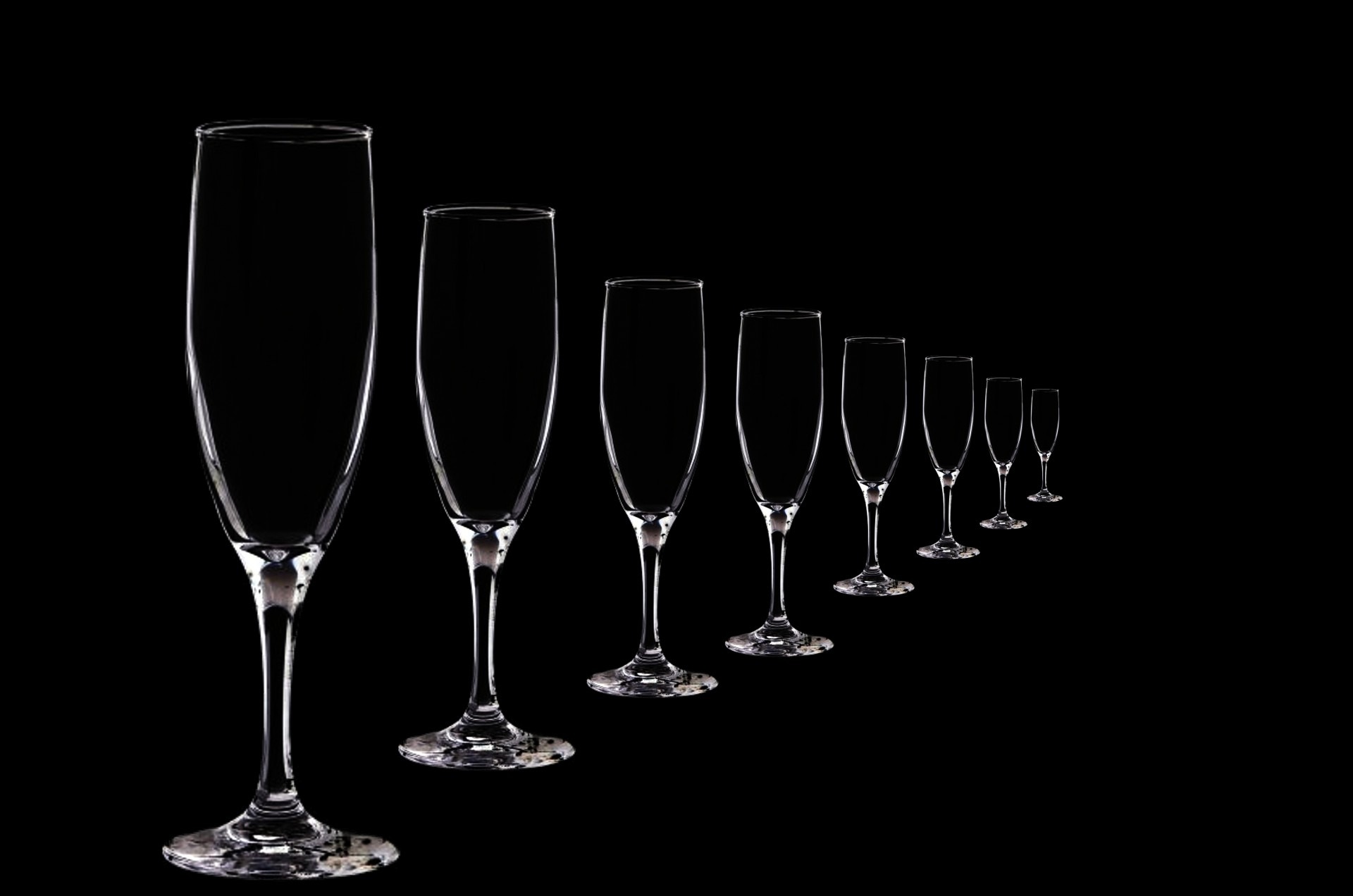 food and drink, beverage, celebration, new year, background, champagne, elegance, conceptual, lot, group of objects, studio shot, nobody, luxury, black background, HD Wallpaper