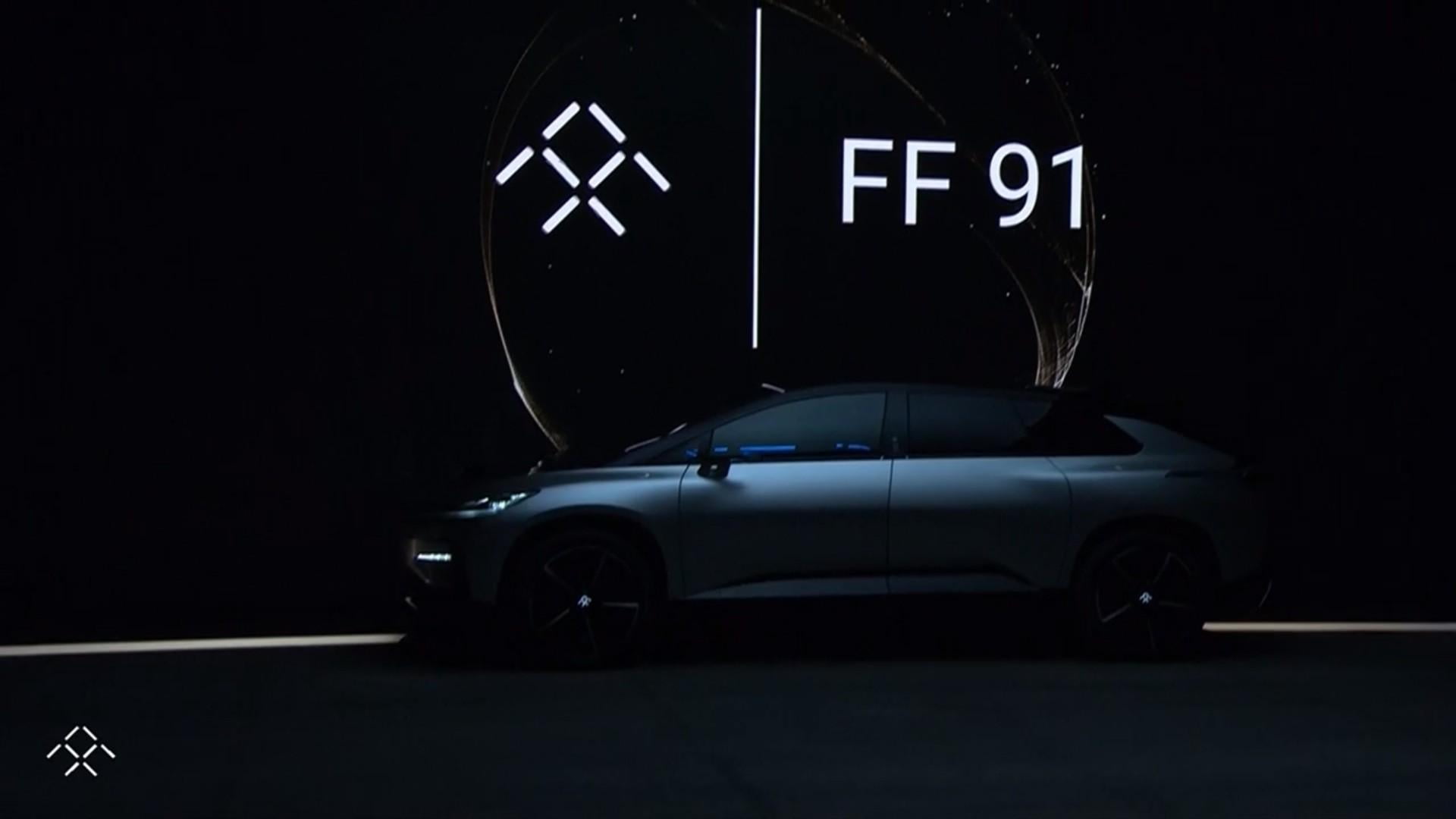 1080P, motor vehicle, night, dark, faraday, future, street, communication, warning sign, city, ff, supercar, no people, road, western script, sign, illuminated, HD Wallpaper