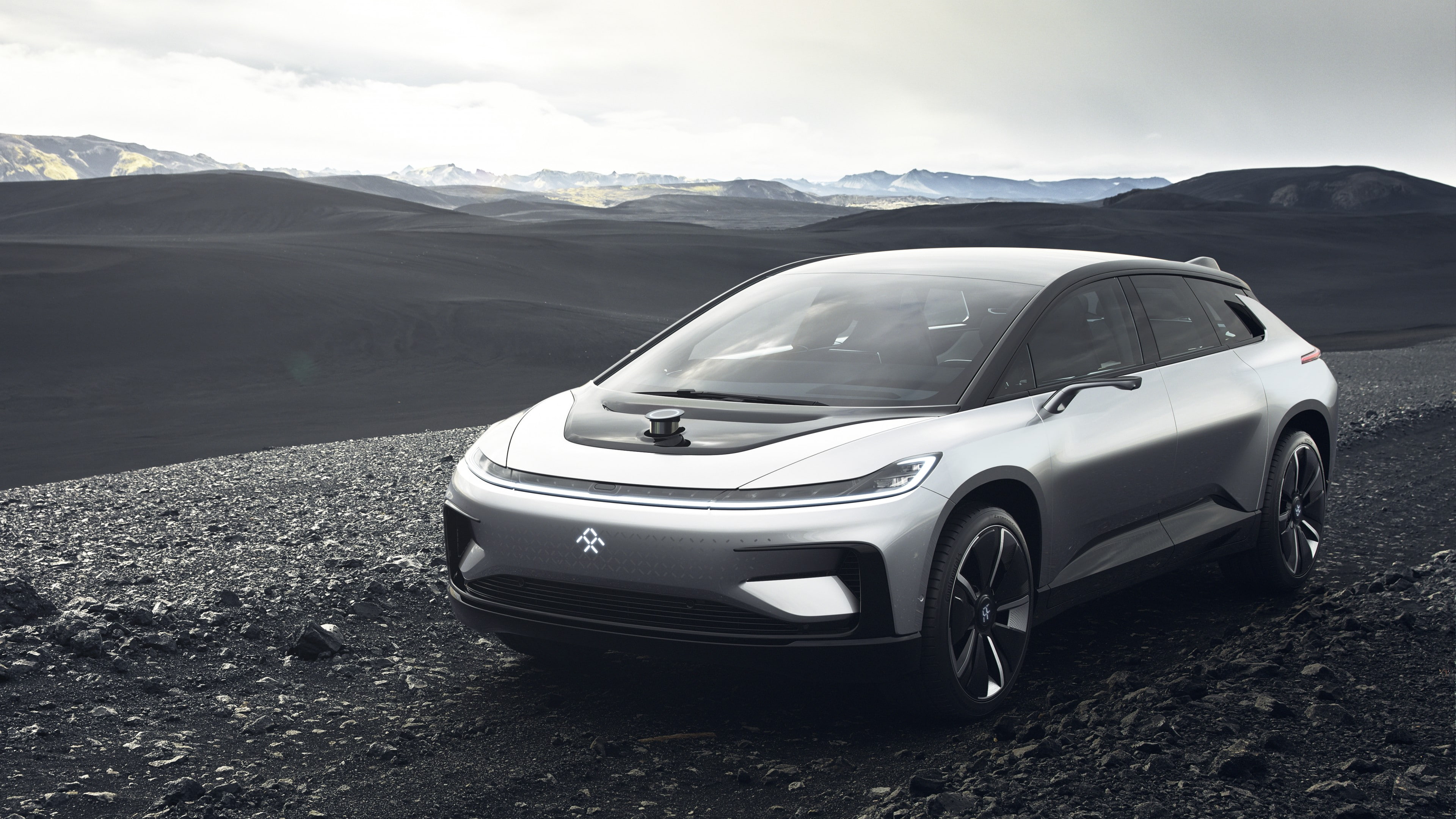 concept, Faraday Future, 4K, FF91, car, 5k, grayscale, electric cars, photo, HD Wallpaper