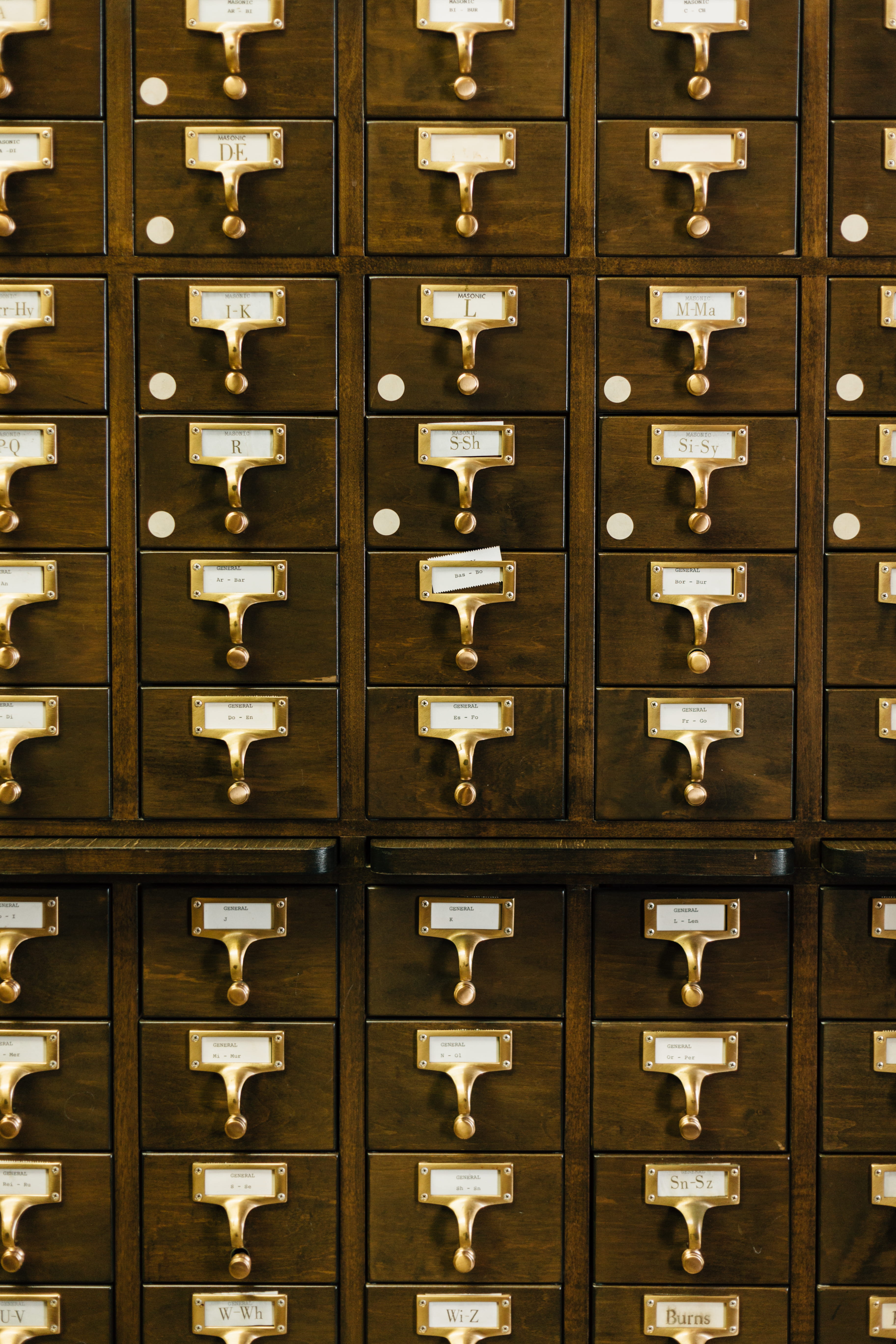 metal, order, large group of objects, labels, locker room, card, file, backgrounds, no people, indoors, protection, drawers, security, safety, brown, full frame, Phone HD Wallpaper