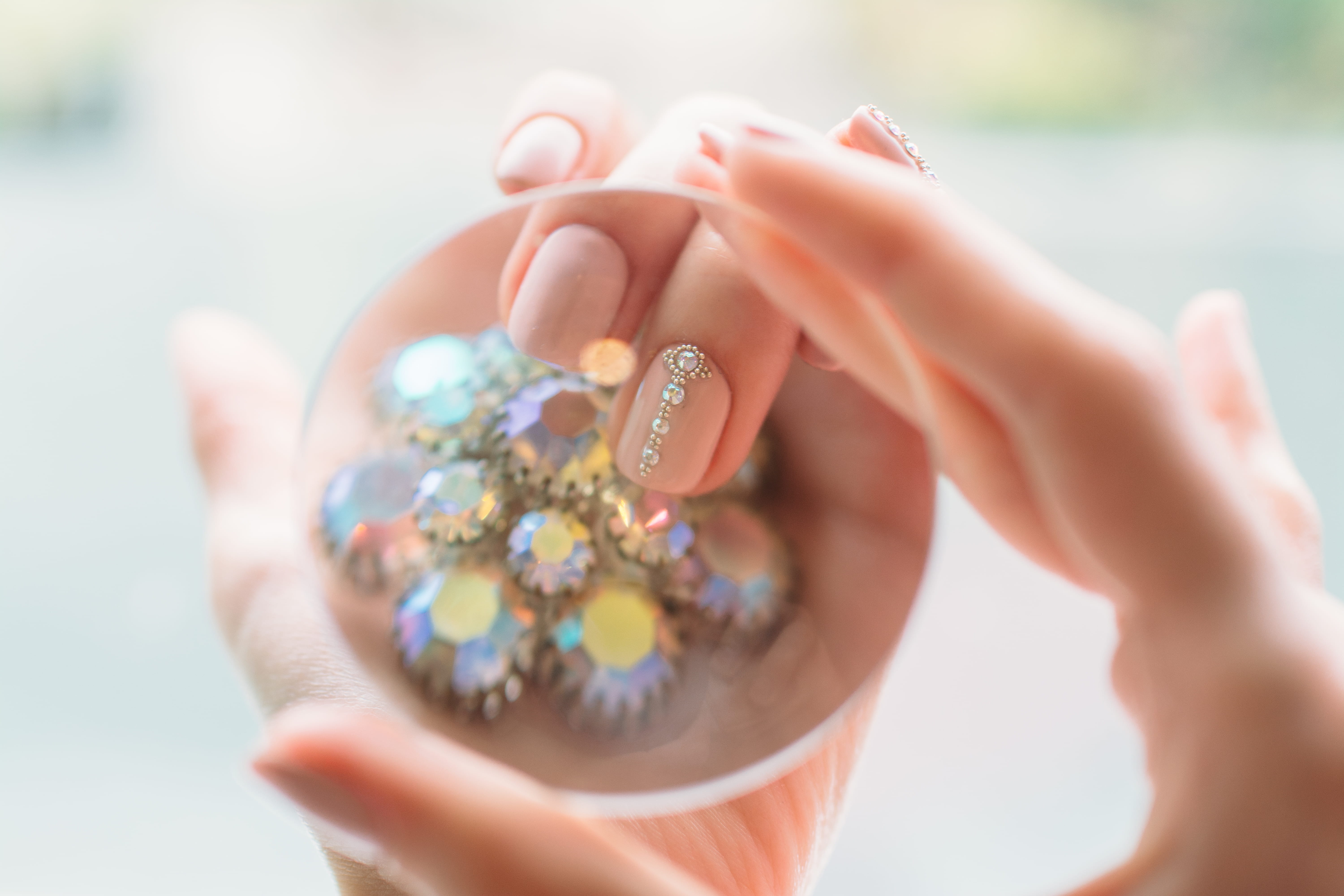 valentines day - holiday, hands cupped, jewelry, glass, adult, one person, positive emotion, love, sweet food, heart shape, hand, holding, nails, selective focus, HD Wallpaper