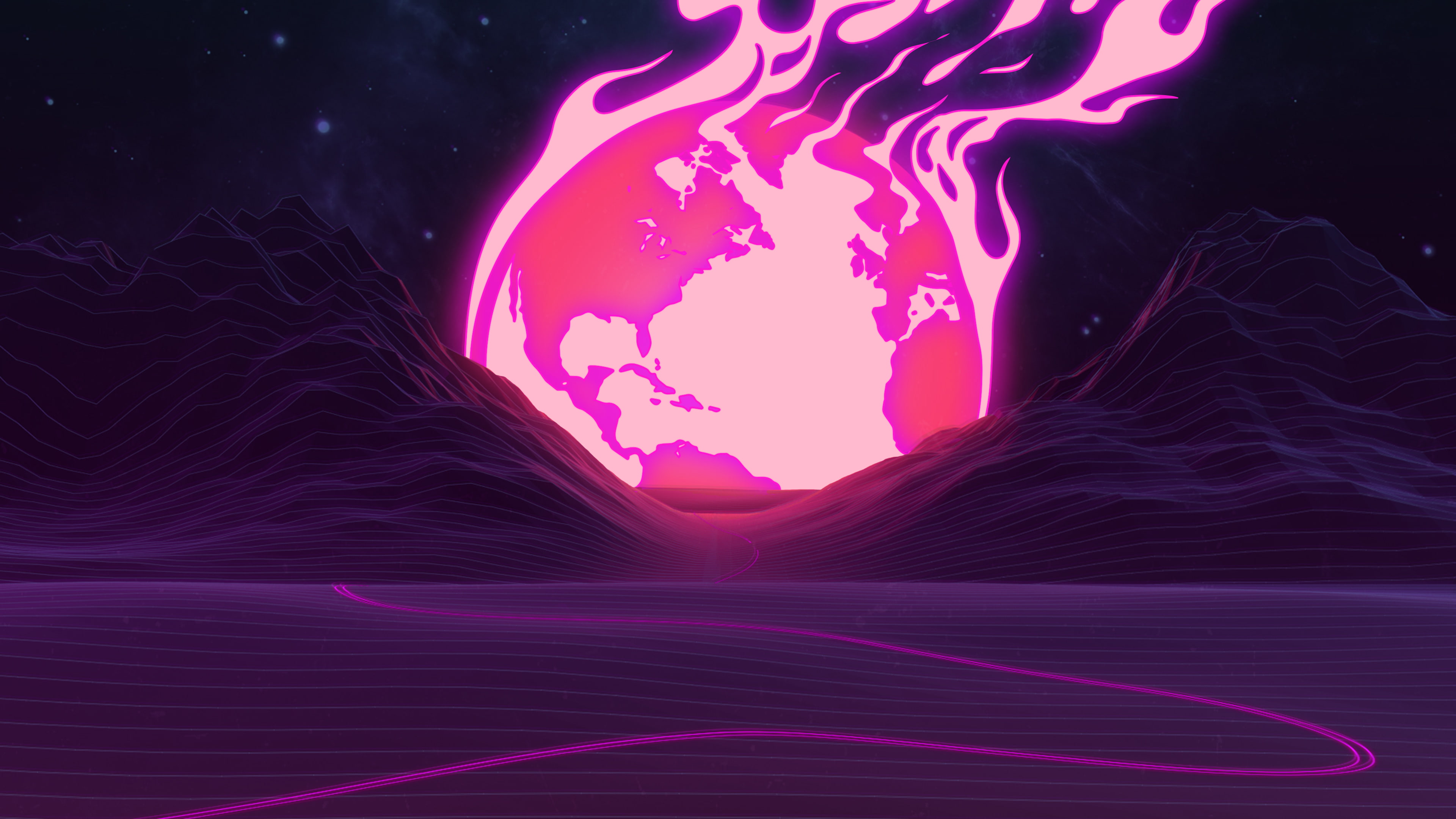 mountains, Sun, 4K, Tek Syndicate, HD Wallpaper