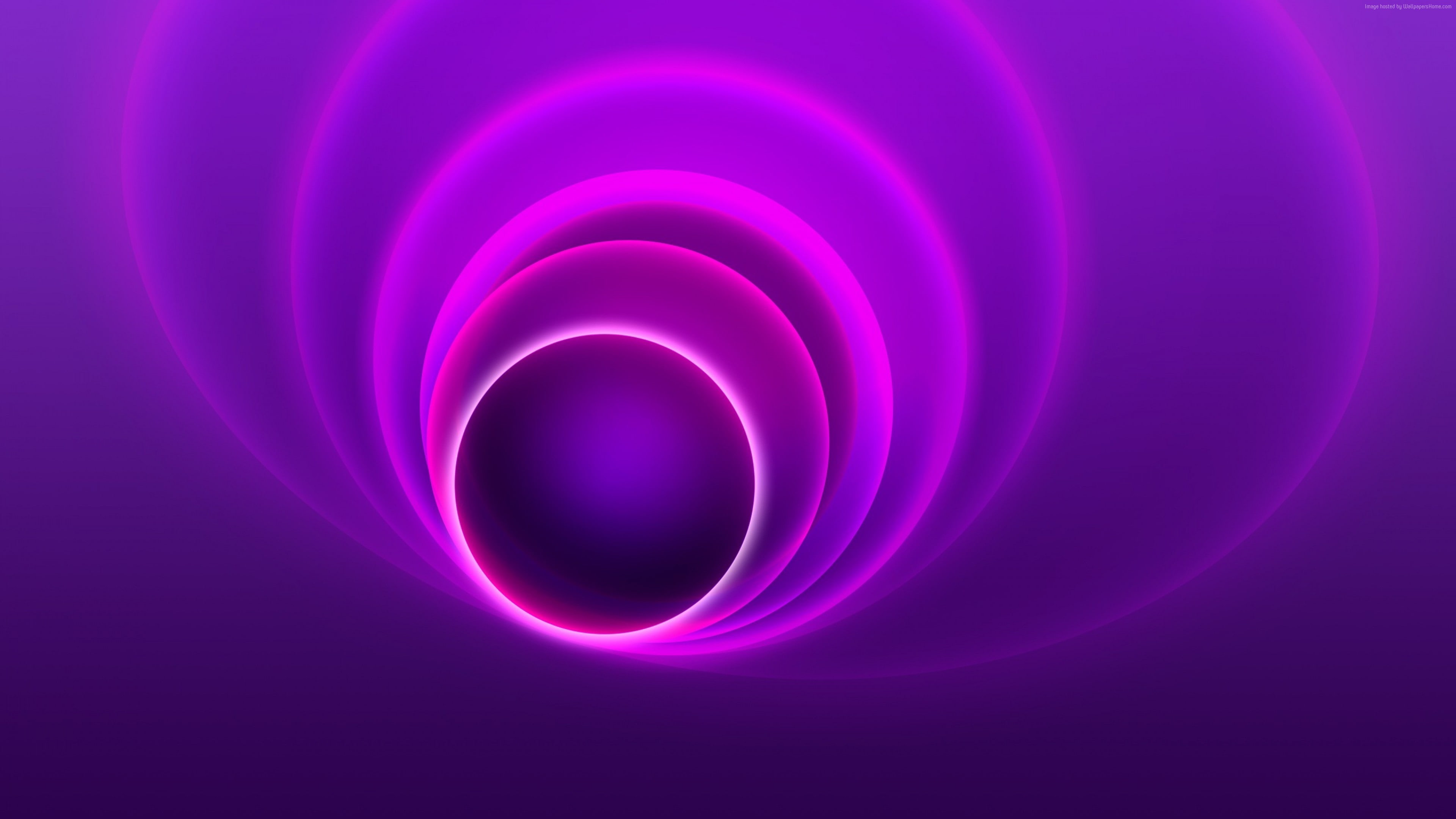 iphone 7, apple, 4K, 4k, circle, 5k, purple, abstract, HD Wallpaper
