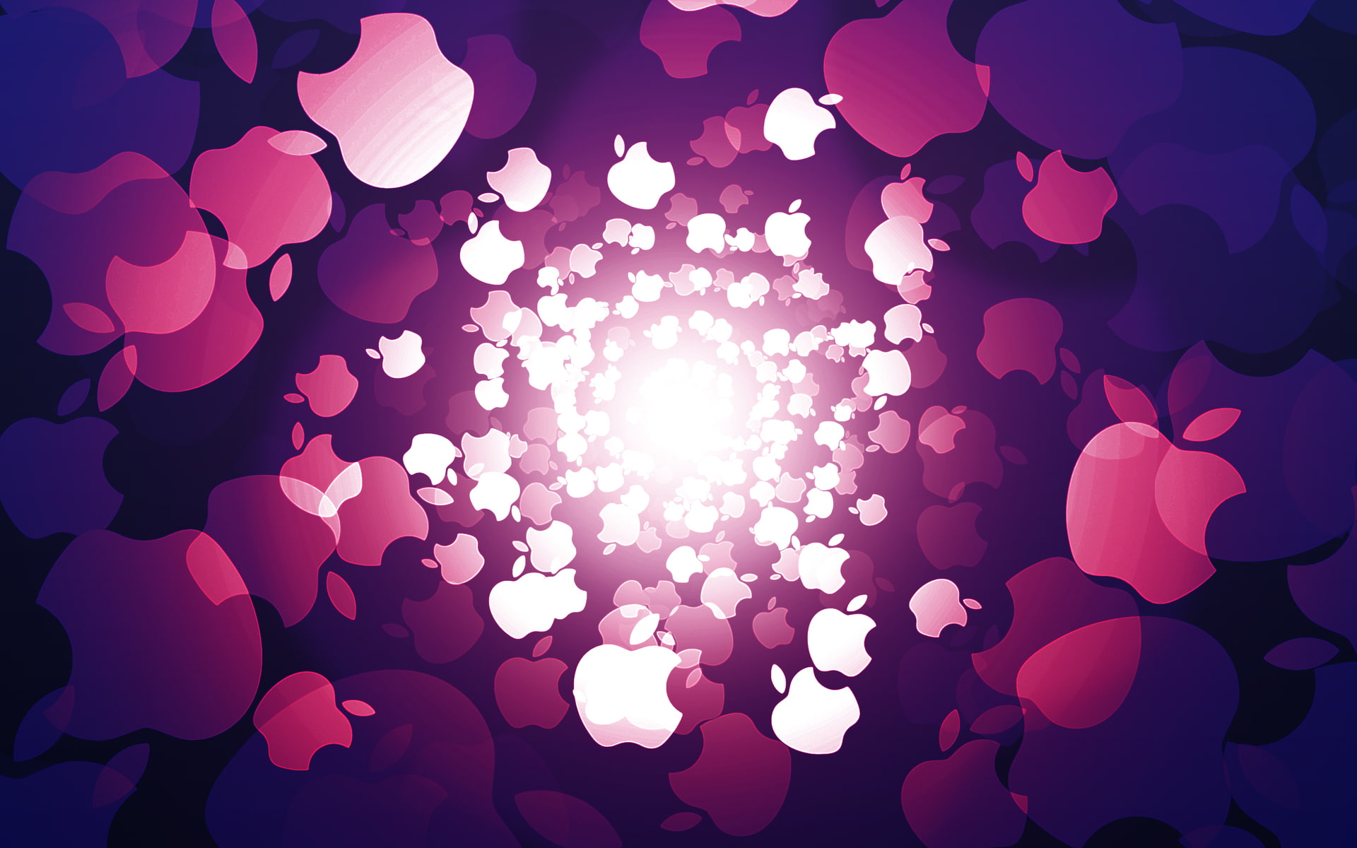 3d and abstract, purple, apple, 1080P, abstract, HD Wallpaper