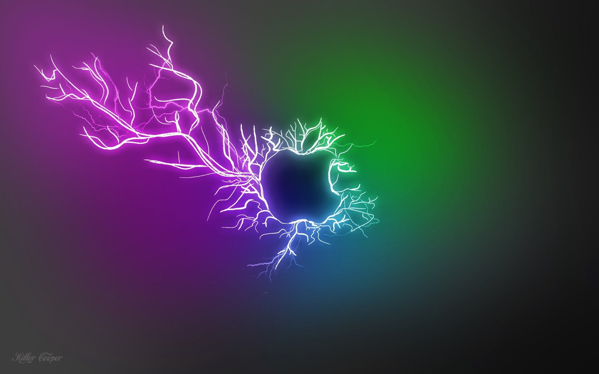 abstract, no people, nature, glowing, sky, motion, electricity, night, creativity, storm, Purple, vitality, colored background, Green, Mac, Apple, Explosion, HD Wallpaper