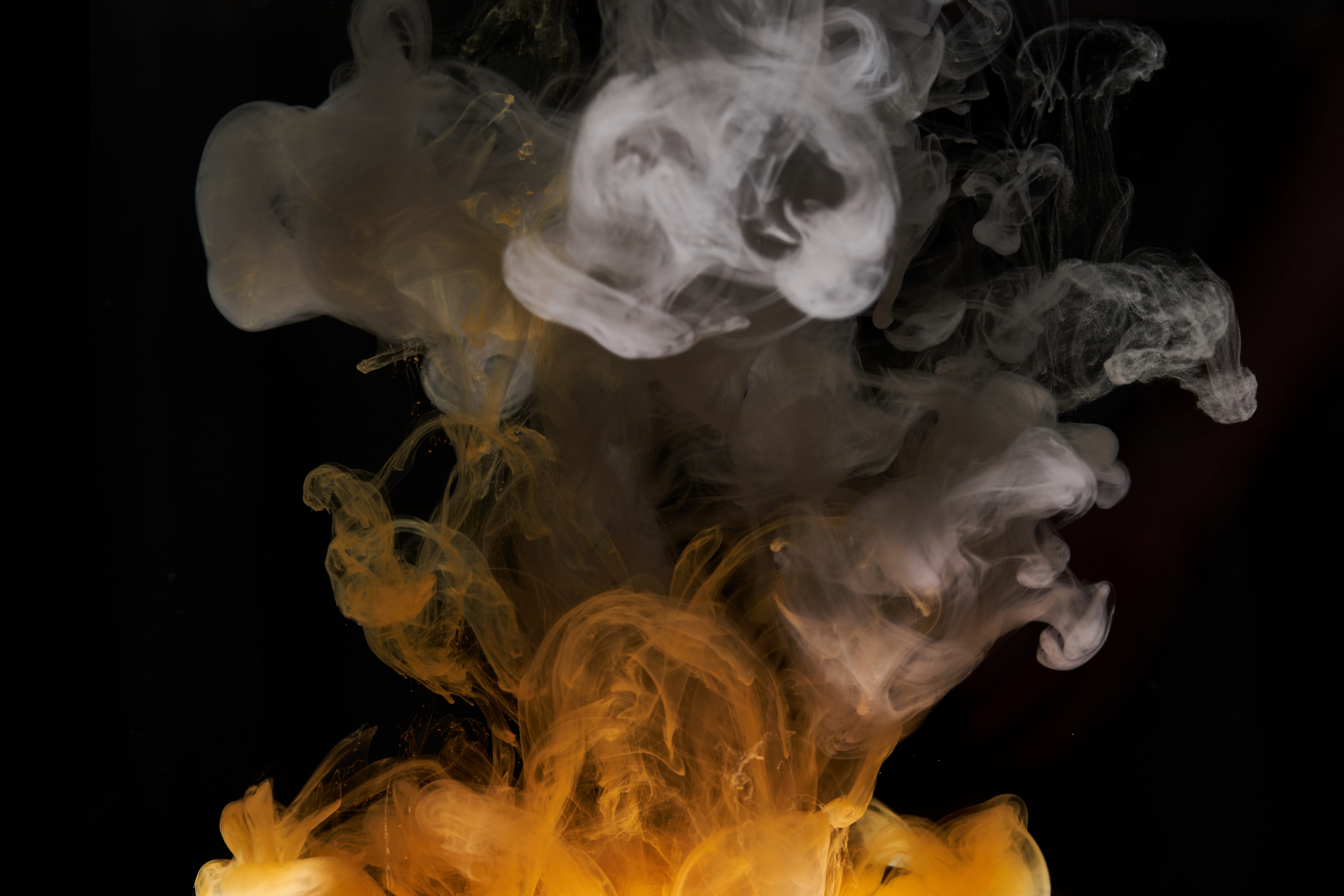 warning sign, paint, abstract, artistic, pattern, black background, color, macro, heat - temperature, stain, liquid, drop, jump, background, painting, close-up, HD Wallpaper