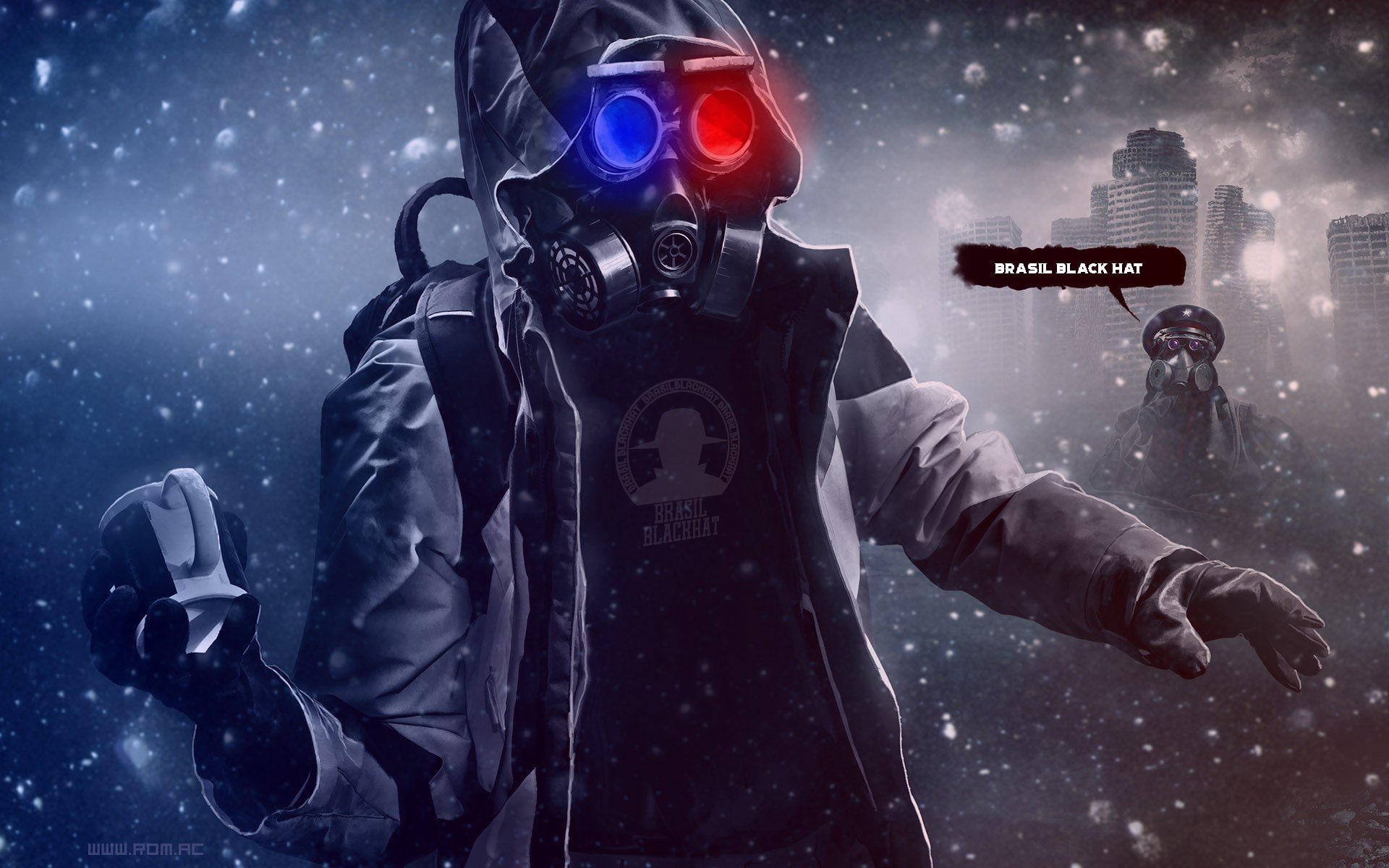 blackhat, man, danger, 1080P, contamination, war, brasil, mask, soldier, grenade, HD Wallpaper