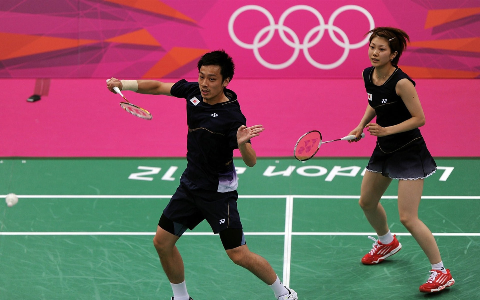 badminton, athelete, reiko, ikeda, shintaro, shiota, olympics, london, 1080P, HD Wallpaper