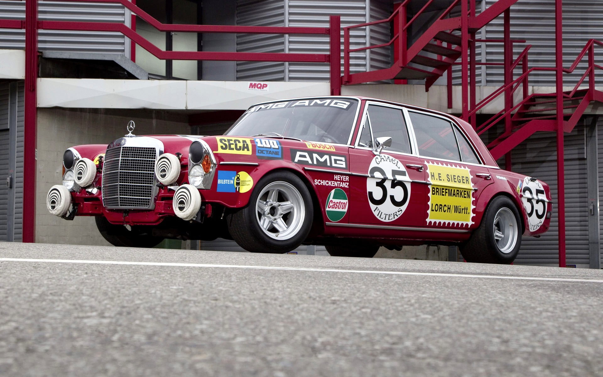 cars, hd, red, 1080P, pig, AMG, benz, art, sel, x, mercedes, HD Wallpaper