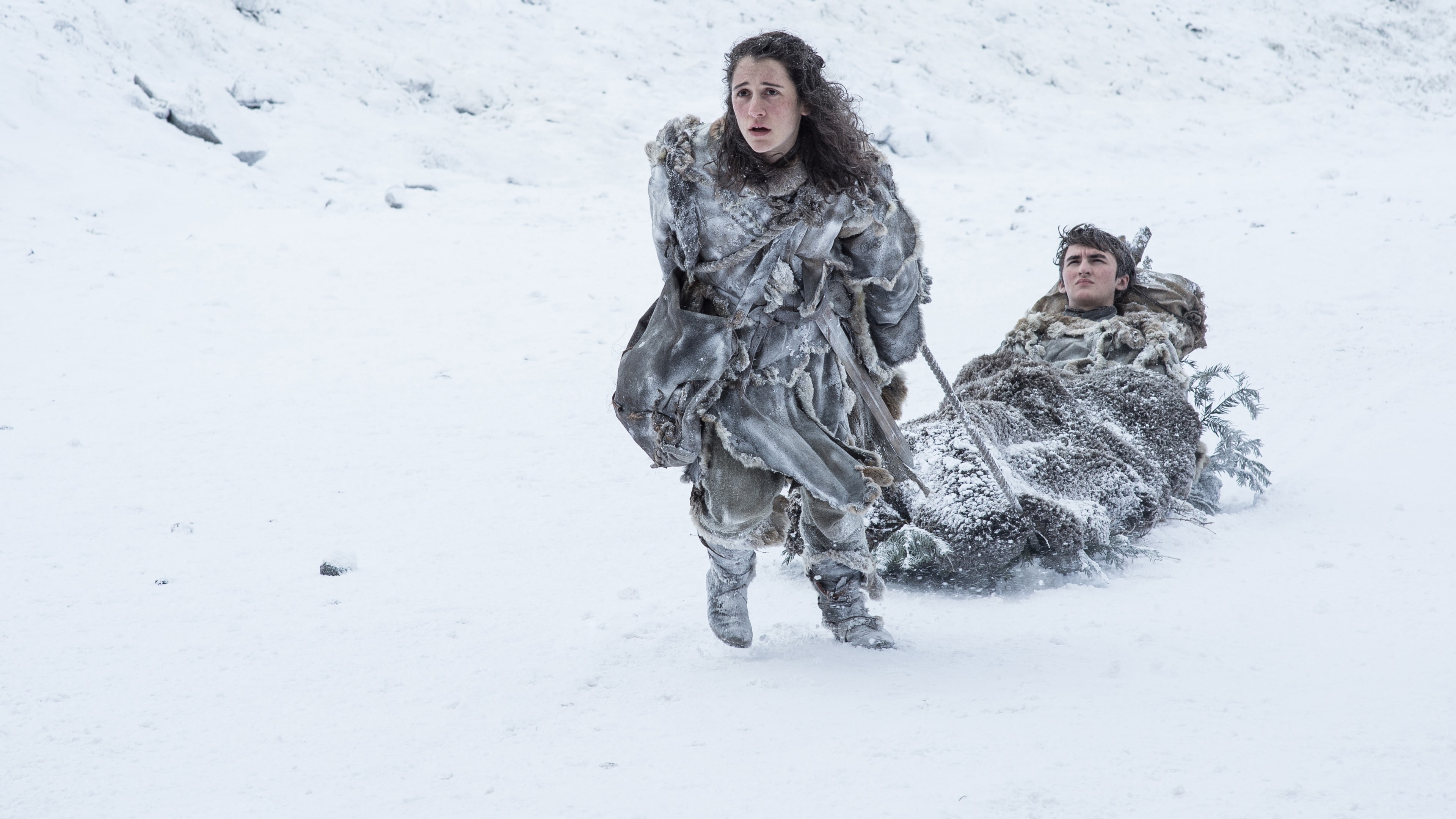 Isaac Hempstead Wright, season 7, Meera Reed, TV Series, Brandon Stark, Game of Thrones Season 7, 4K, 4k, Ellie Kendrick, HD Wallpaper