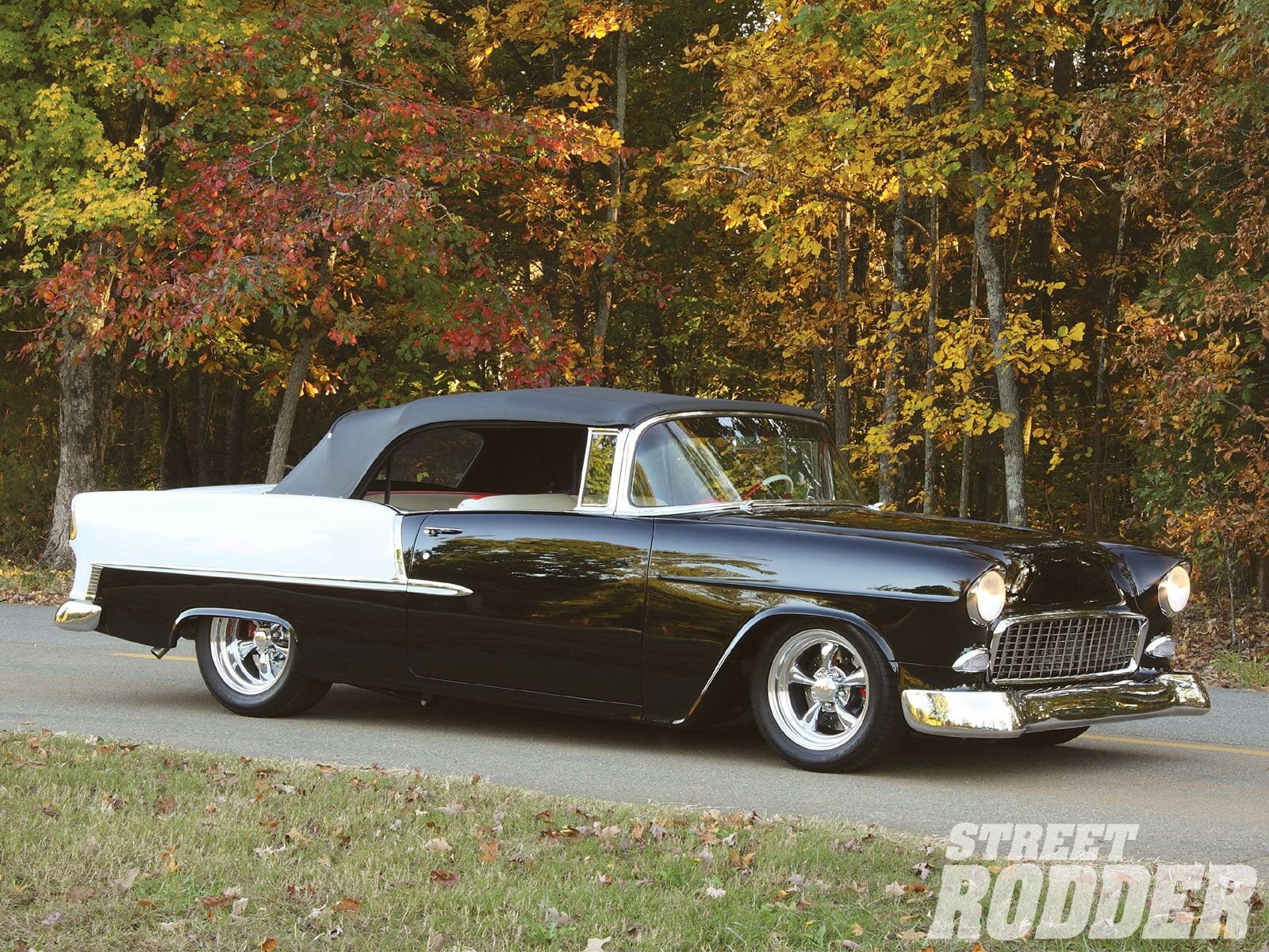 1955, convertible, 720P, streetrod, hot, bal, street, rod, usa, hotrod, air, chevrolet, HD Wallpaper