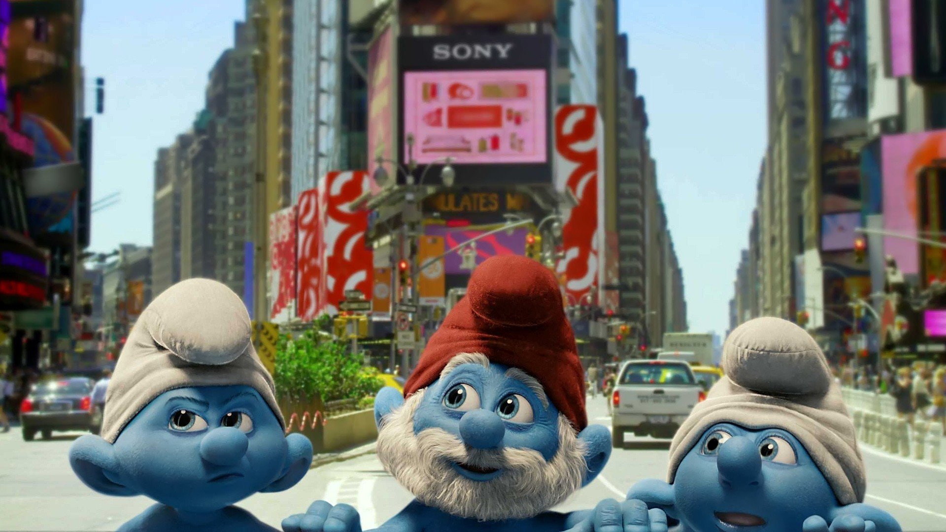 papa, 1080P, smurfs, movies, smurf, smurfette, HD Wallpaper