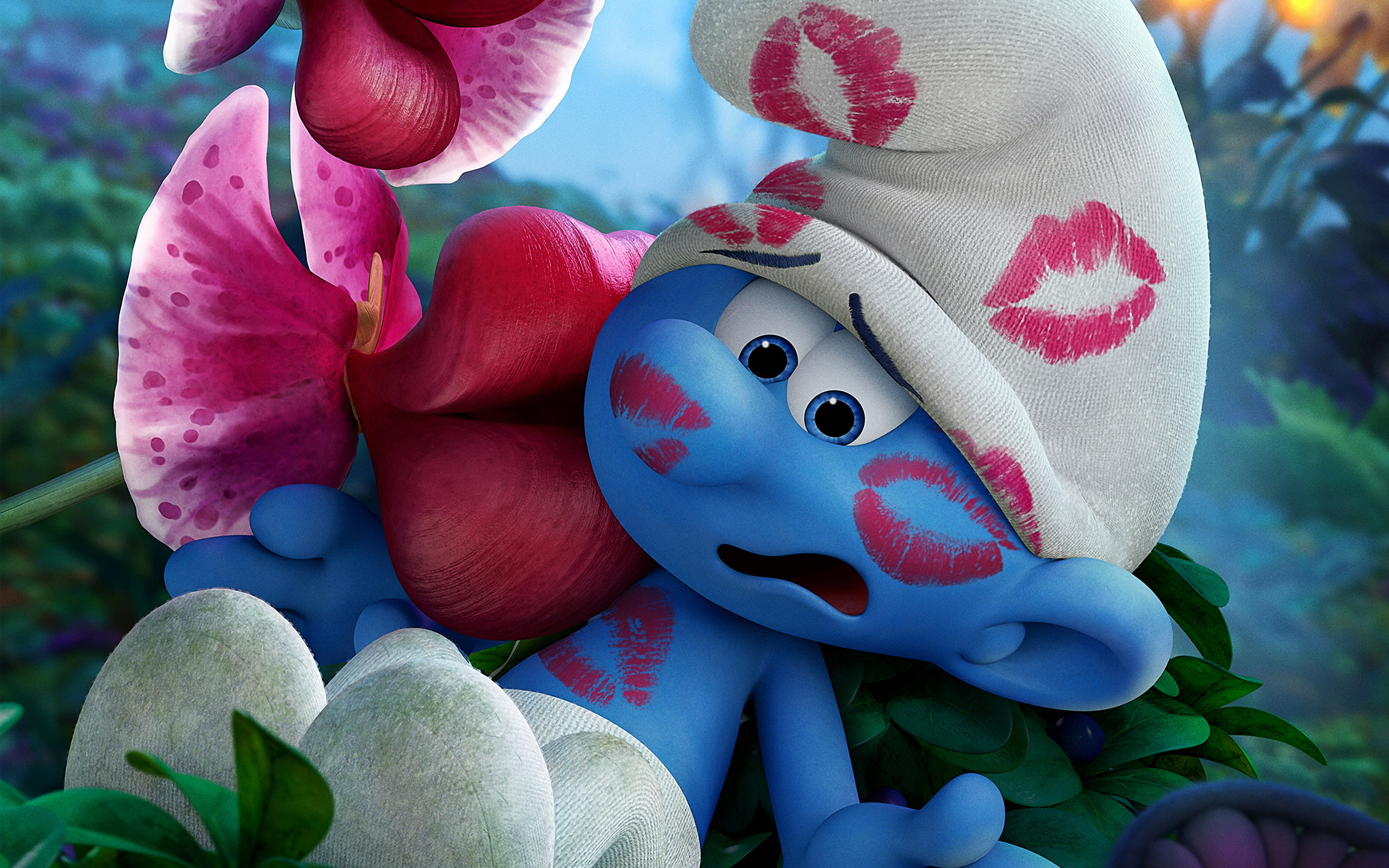 Clumsy, Smurfs, Lost, 2K, village, Smurf, The, HD Wallpaper