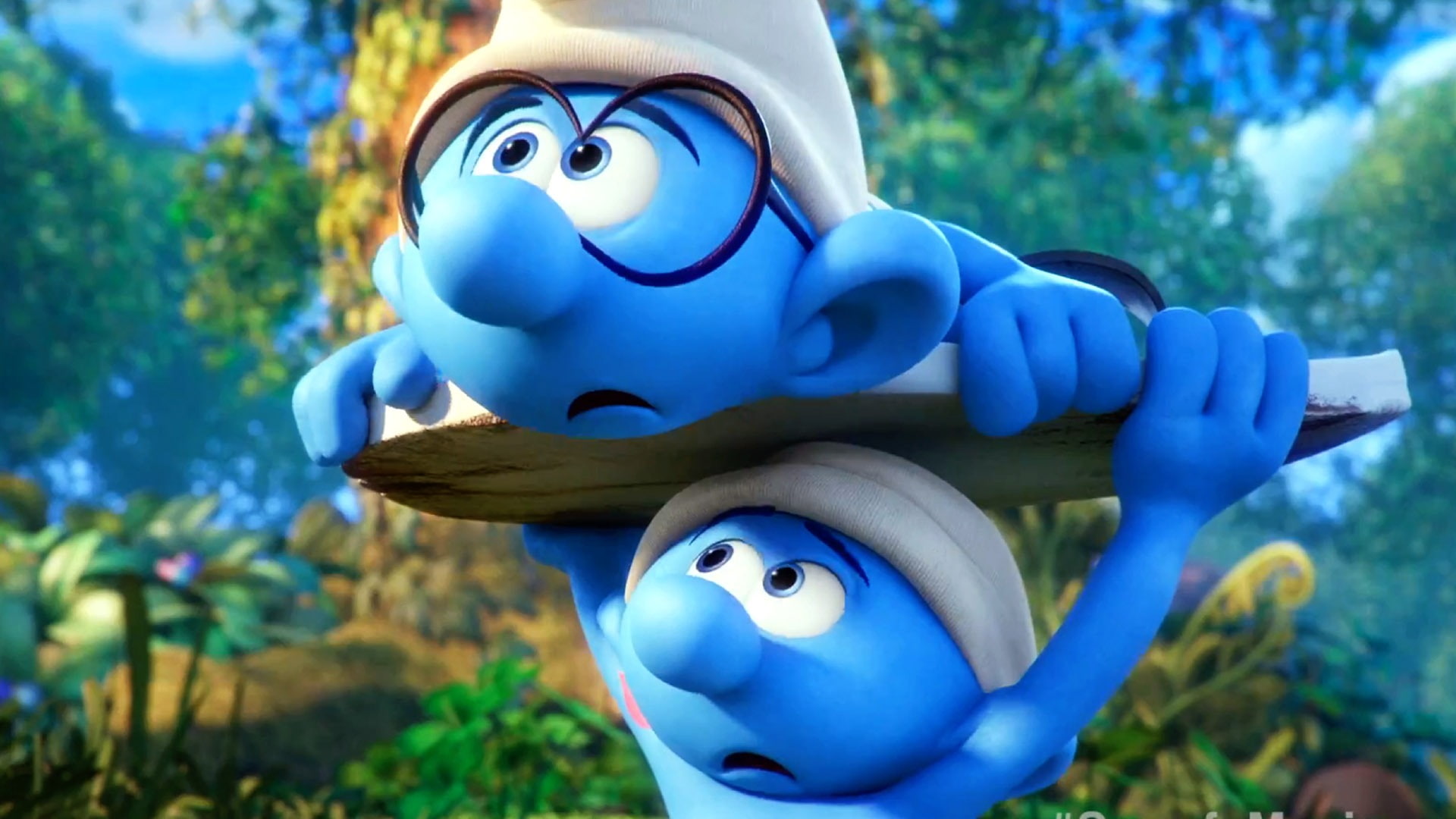 close-up, village, tree, art and craft, park, lost, park - man made space, toy, day, human representation, smurfs, focus on foreground, hd, nature, HD Wallpaper
